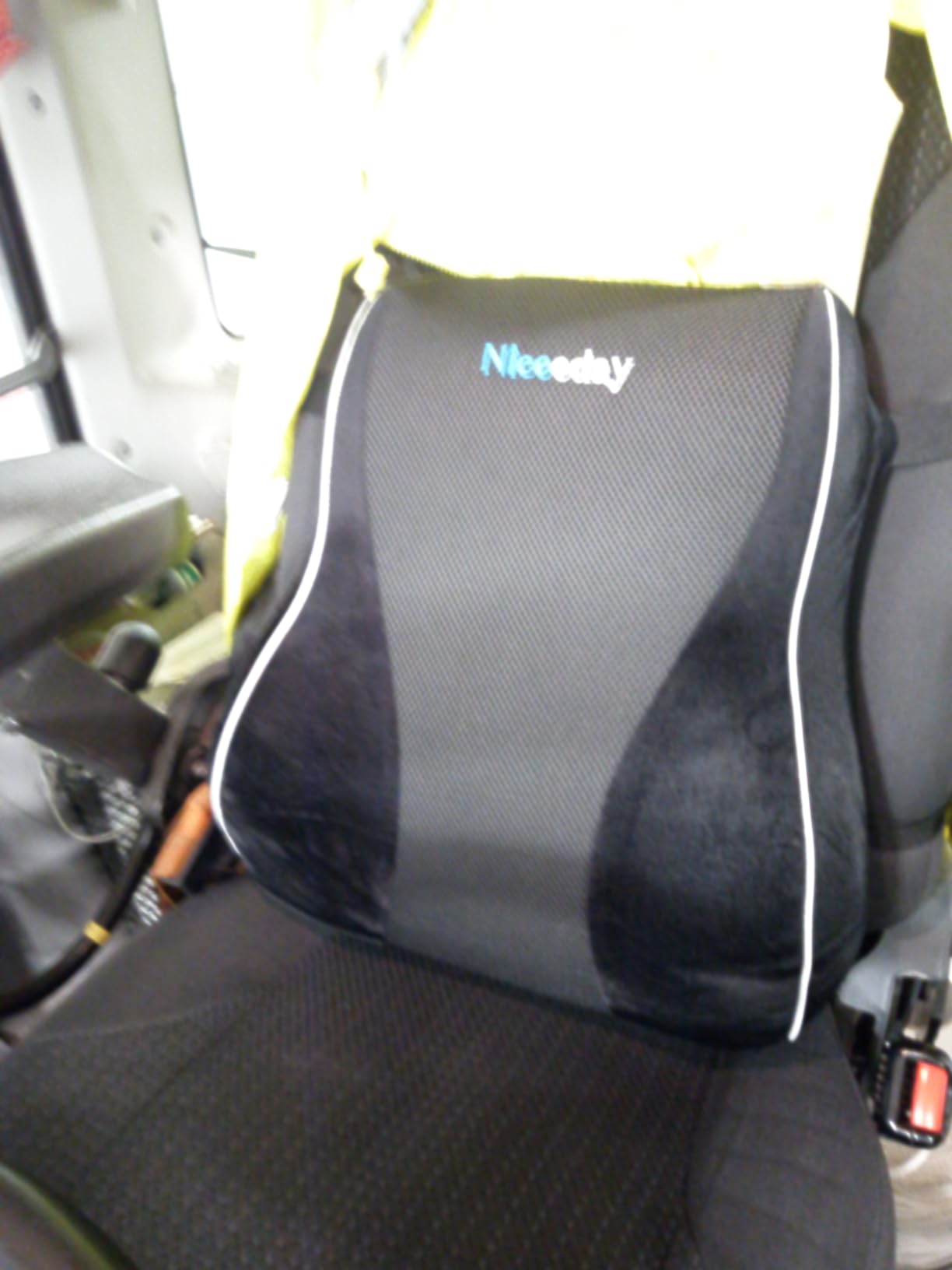 Lumbar Support Pillow for Office Chair Car Back Support Pillow, Memory Foam Gaming Chair Desk Chair Back Cushion for Lower Back Pain Relief, Ergonomic Back Rest with Double Adjustable Straps Customer Review Lumbar Support Pillow for Office Chair Car Back Support Pillow, Memory Foam Gaming Chair Desk Chair Back Cushion for Lower Back Pain Relief, Ergonomic Back Rest with Double Adjustable Straps - Customer Photo 2