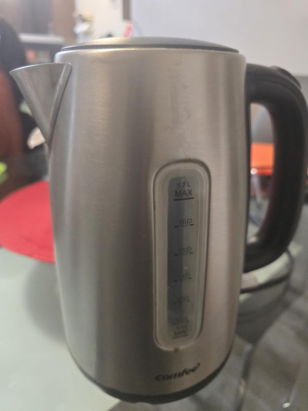 COMFEE' Stainless Steel Electric Kettle, 1.7 Liter Tea Kettle Electric & Hot Water Kettle, 1500W Fast Boil with LED Light, Auto Shut-Off and Boil-Dry Protection Customer Review COMFEE' Stainless Steel Electric Kettle, 1.7 Liter Tea Kettle Electric & Hot Water Kettle, 1500W Fast Boil with LED Light, Auto Shut-Off and Boil-Dry Protection - Customer Photo 2
