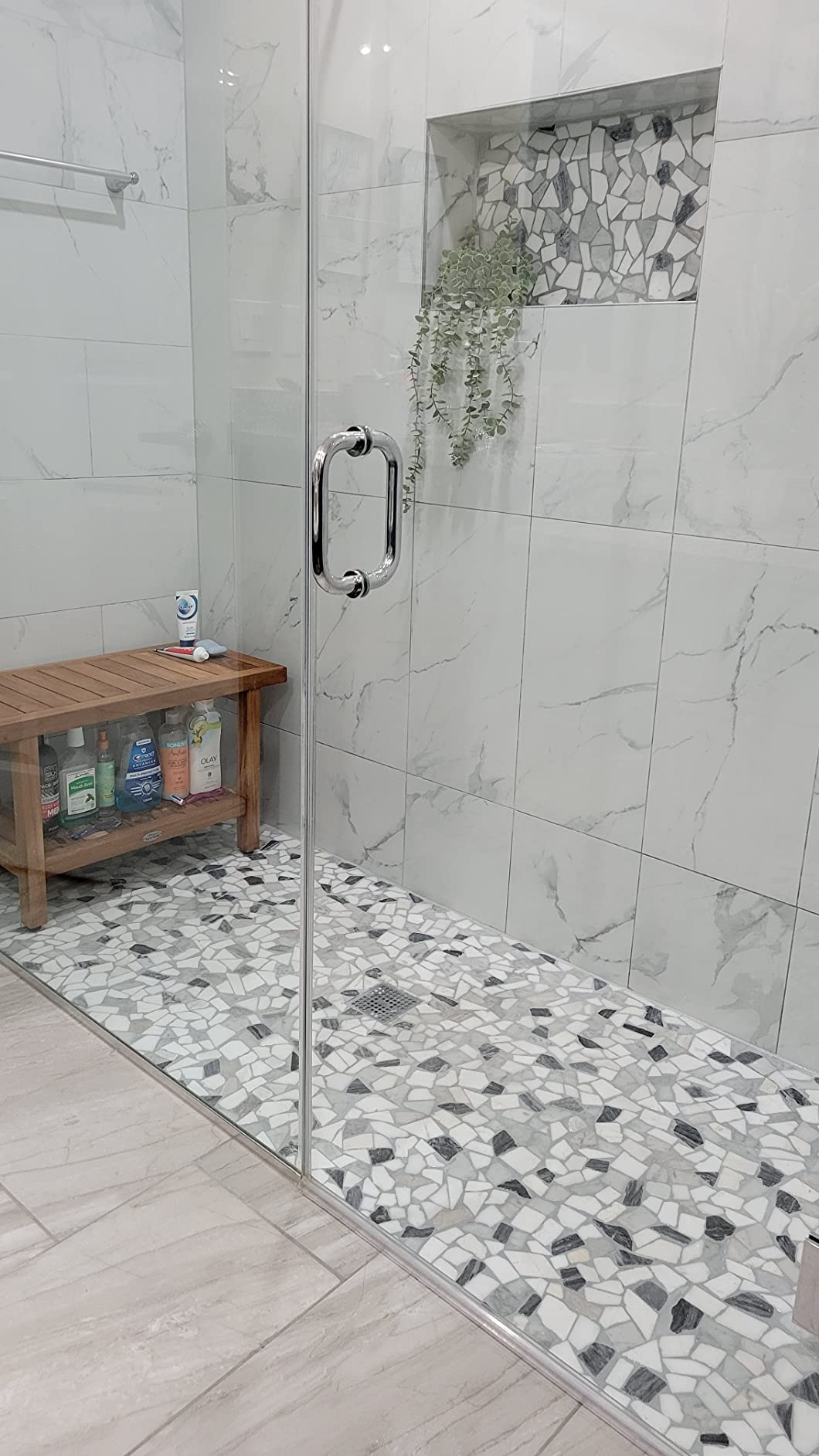 CHOMP! Shower Door Water Repellent: Healthier Home ShowerDoorMagic 6 in 1 Hard Water Stain Preventer for Glass, Fiberglass, Tile & More- Spot, Soap Scum, Calcium & Limescale Prevention 32 oz. Customer Review CHOMP! Shower Door Water Repellent: Healthier Home ShowerDoorMagic 6 in 1 Hard Water Stain Preventer for Glass, Fiberglass, Tile & More- Spot, Soap Scum, Calcium & Limescale Prevention 32 oz. - Customer Photo 2