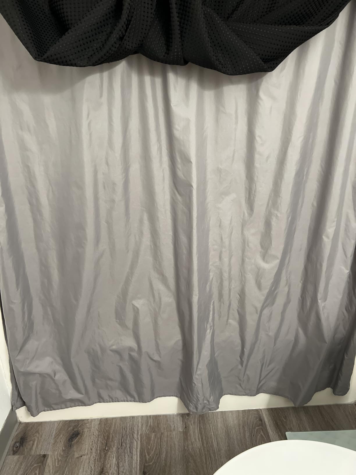 ALYVIA SPRING Waterproof Fabric Shower Curtain Liner with 3 Magnets - Soft Hotel Quality Cloth Shower Liner, Light-Weight & Machine Washable - Standard Size 72x72, White - Customer Photo 1