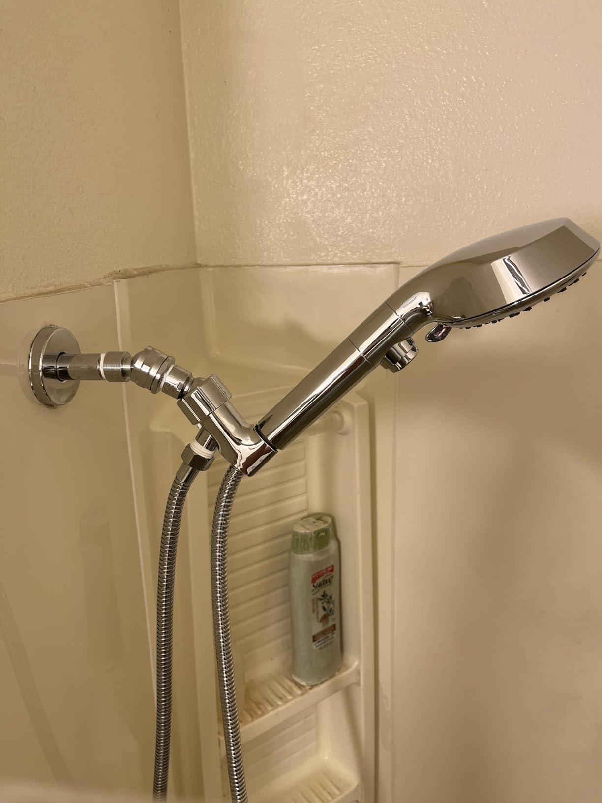 Shower Head Swivel Ball Adapter Brass Adjustable Shower Arm Connector Universal Showering Component Shower Arm Extension, Polished Chrome Customer Review Shower Head Swivel Ball Adapter Brass Adjustable Shower Arm Connector Universal Showering Component Shower Arm Extension, Polished Chrome - Customer Photo 2