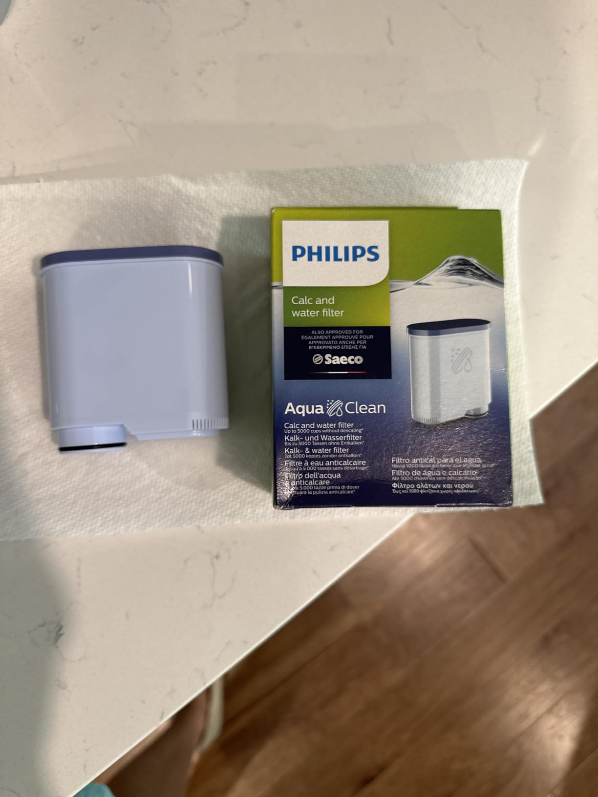 PHILIPS AquaClean Original Calc and Water Filter, No Descaling up to 5,000 cups, Reduces Formation of Limescale, 2 AquaClean Filters, (CA6903/22) Customer Review PHILIPS AquaClean Original Calc and Water Filter, No Descaling up to 5,000 cups, Reduces Formation of Limescale, 2 AquaClean Filters, (CA6903/22) - Customer Photo 1