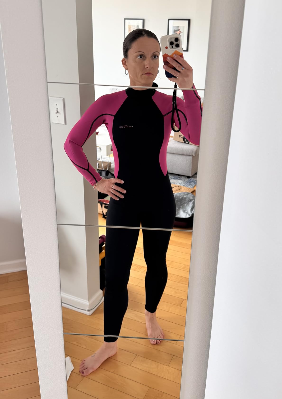 Dark Lightning Wetsuits for Men and Women, Mens/Womens Wet Suit for Cold Water, 3/2mm Wetsuit for Diving Surfing Snorkeling Kayaking Water Sports Customer Review Dark Lightning Wetsuits for Men and Women, Mens/Womens Wet Suit for Cold Water, 3/2mm Wetsuit for Diving Surfing Snorkeling Kayaking Water Sports - Customer Photo 2