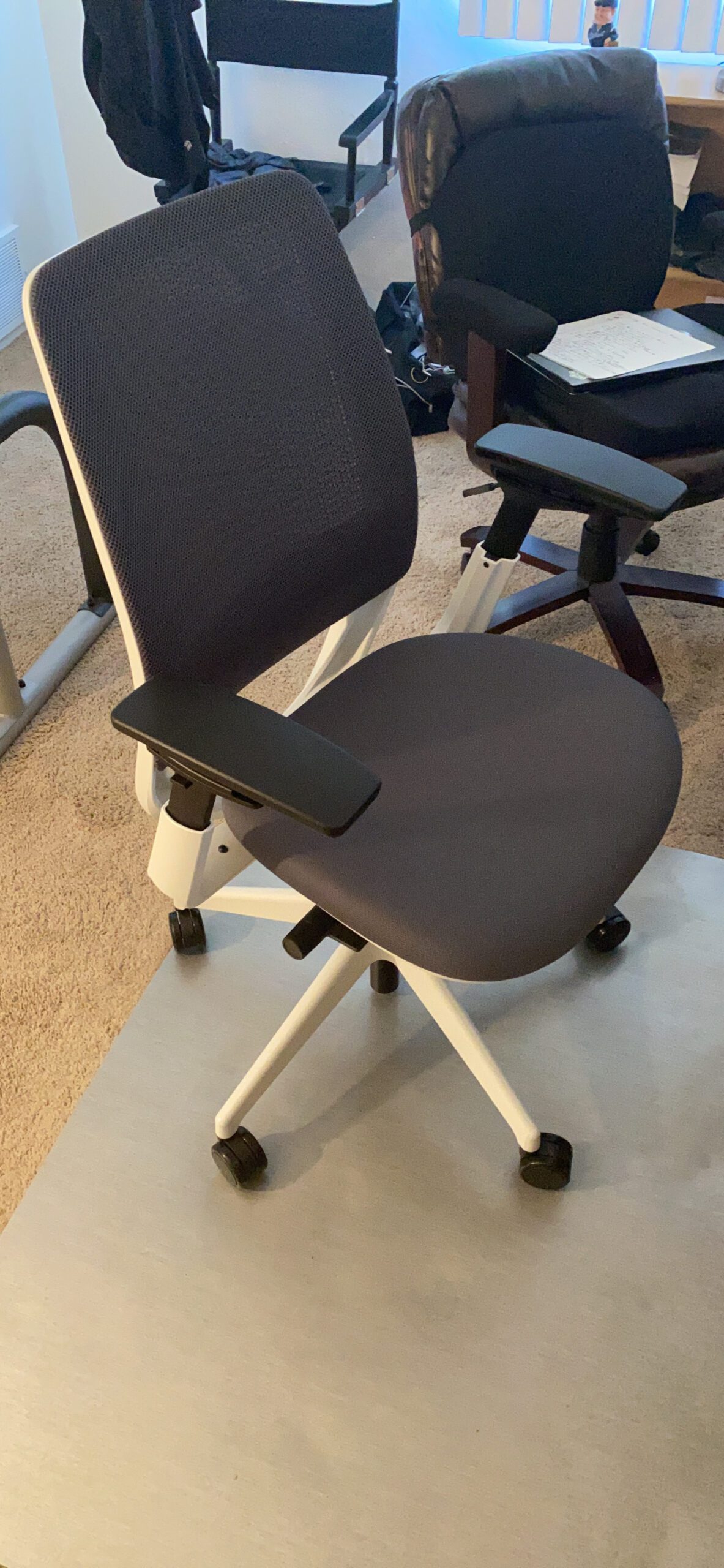 Steelcase Series 2 Office Chair - Ergonomic Work Chair with Wheels for Carpet - with Back Support, Weight-Activated Adjustment & Arm Support - Adjustable Rolling Chairs for Desk - Licorice Customer Review Steelcase Series 2 Office Chair - Ergonomic Work Chair with Wheels for Carpet - with Back Support, Weight-Activated Adjustment & Arm Support - Adjustable Rolling Chairs for Desk - Licorice - Customer Photo 1
