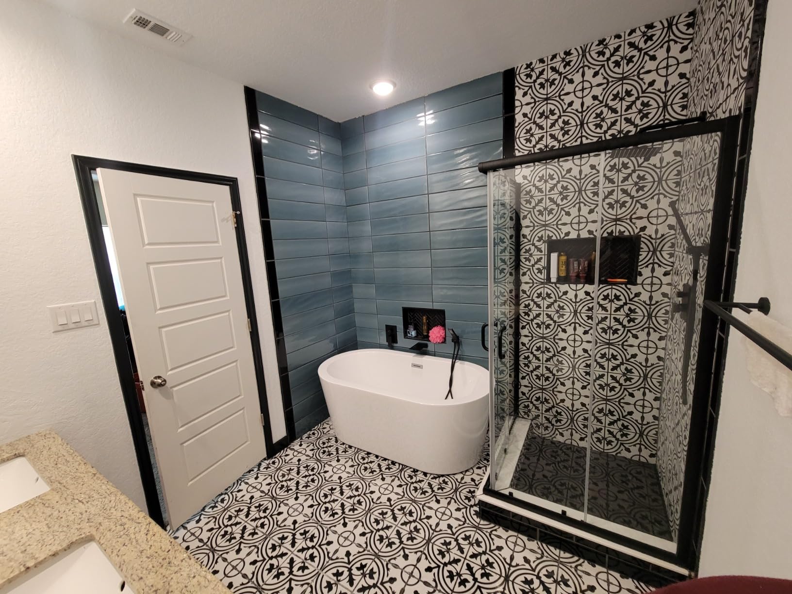 ELEGANT Corner Shower Enclosure For Bathroom 36 in.D x 36 in. W x 72 in. H, Double Sliding Shower Door with 1/4 in. Clear Glass, Chrome Finish (Shower Base Not Included) Customer Review ELEGANT Corner Shower Enclosure For Bathroom 36 in.D x 36 in. W x 72 in. H, Double Sliding Shower Door with 1/4 in. Clear Glass, Chrome Finish (Shower Base Not Included) - Customer Photo 2