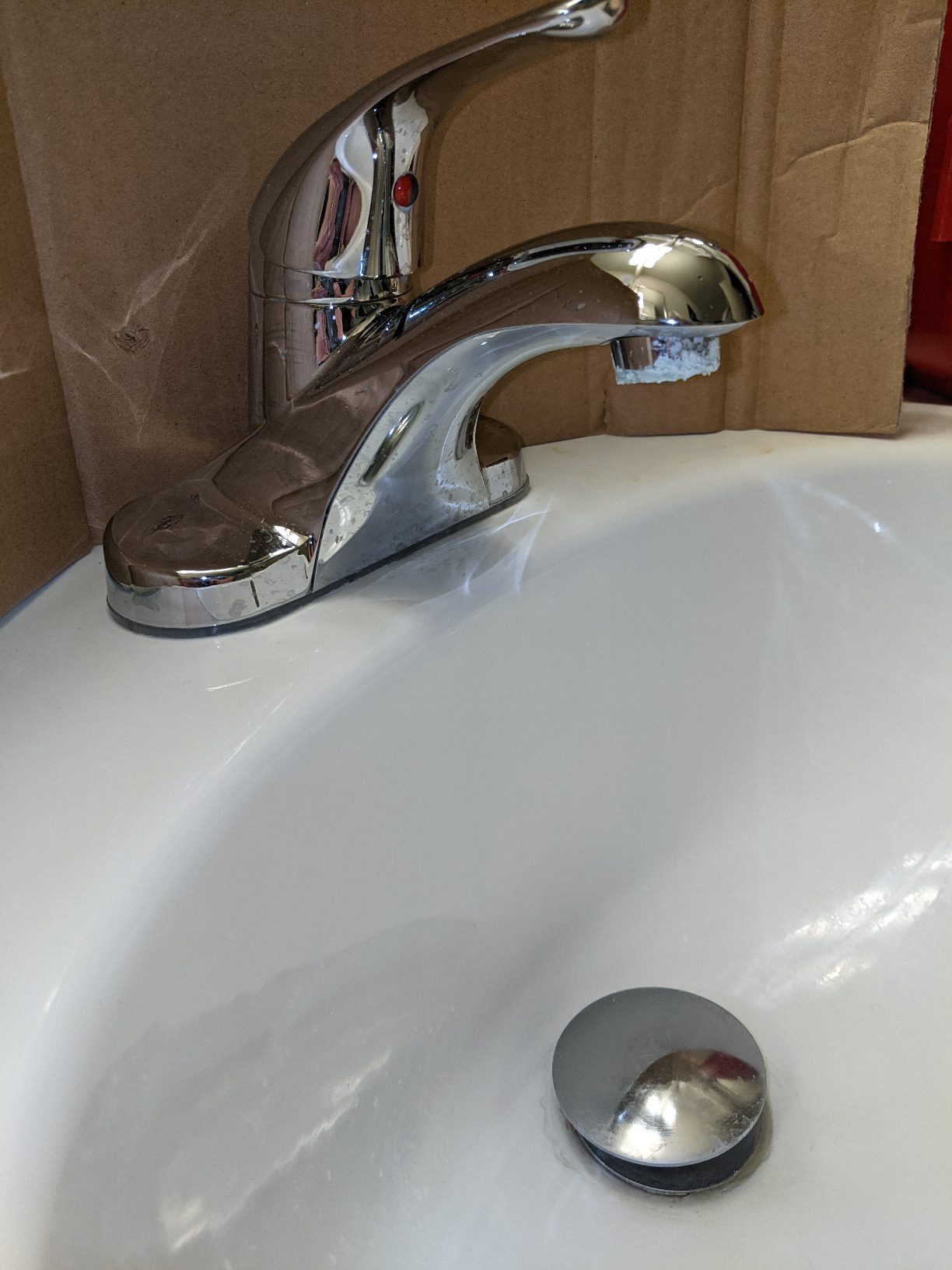 Delta Faucet Arvo Single Hole Bathroom Faucet, Single Handle Bathroom Faucet Chrome, Bathroom Sink Faucet, Drain Assembly Included, Chrome 15840LF - Customer Photo 5