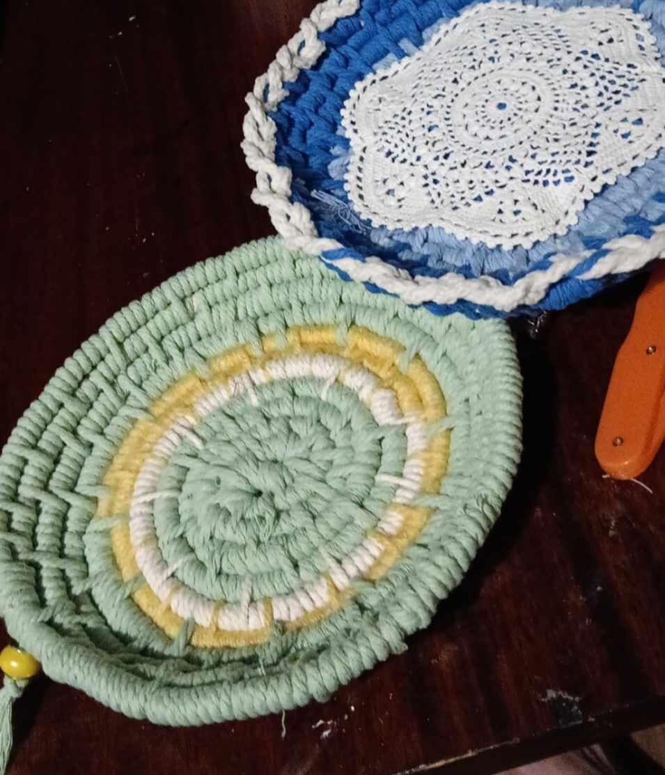 1/4 Inch Natural Cotton Rope, White Craft Rope Clothesline, Used for DIY Rope Baskets, Handicrafts, Candle Wicks, etc, 6MM, 52 Feet. - Customer Photo 1