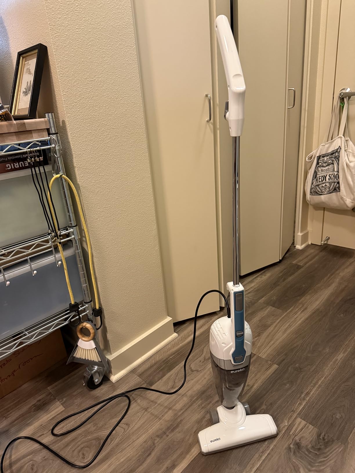 Eureka Corded Stick Vacuum Cleaner for Home Pet Hair, Lightweight Stick Vacuum Cleaner with Powerful Suction for Carpet Tile and Hard Floor, Aqua Blue, 3-in-1 Handheld Vac NES100 Customer Review Eureka Corded Stick Vacuum Cleaner for Home Pet Hair, Lightweight Stick Vacuum Cleaner with Powerful Suction for Carpet Tile and Hard Floor, Aqua Blue, 3-in-1 Handheld Vac NES100 - Customer Photo 2