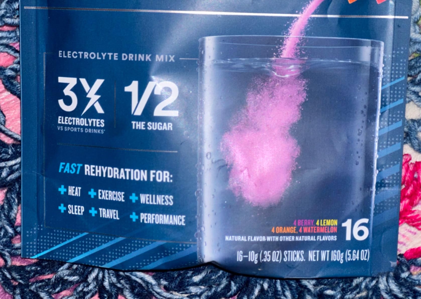 DripDrop Hydration Packets - Bold Variety Pack - Single Serve Electrolytes Powder Drink Mix - Watermelon, Berry, Lemon, Orange - Non-GMO, Gluten Free, Vegan - 16 Sticks Customer Review DripDrop Hydration Packets - Bold Variety Pack - Single Serve Electrolytes Powder Drink Mix - Watermelon, Berry, Lemon, Orange - Non-GMO, Gluten Free, Vegan - 16 Sticks - Customer Photo 2