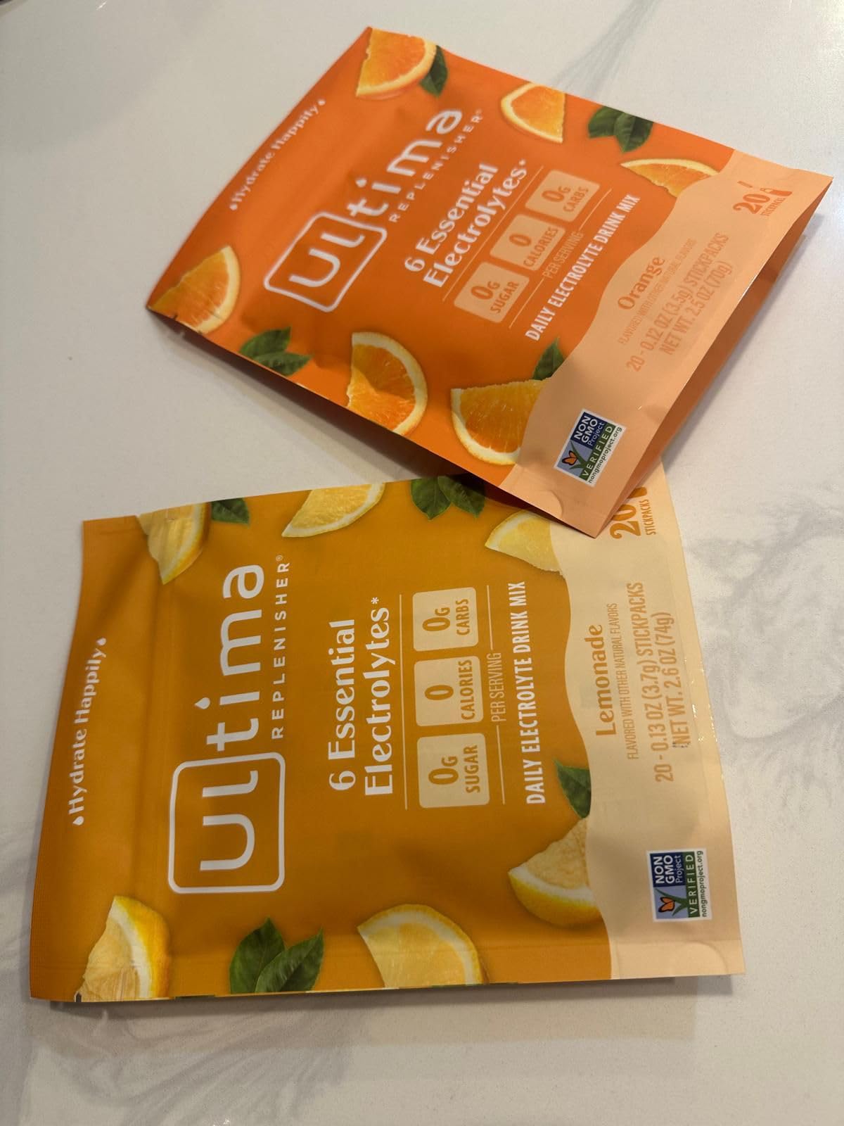 Ultima Replenisher Daily Electrolyte Powder Drink Mix – Sugar Free – Original Variety, 20 Stickpacks – Hydration Packets with 6 Electrolytes and Minerals – Keto Friendly, Vegan, Non-GMO Customer Review Ultima Replenisher Daily Electrolyte Powder Drink Mix – Sugar Free – Original Variety, 20 Stickpacks – Hydration Packets with 6 Electrolytes and Minerals – Keto Friendly, Vegan, Non-GMO - Customer Photo 1