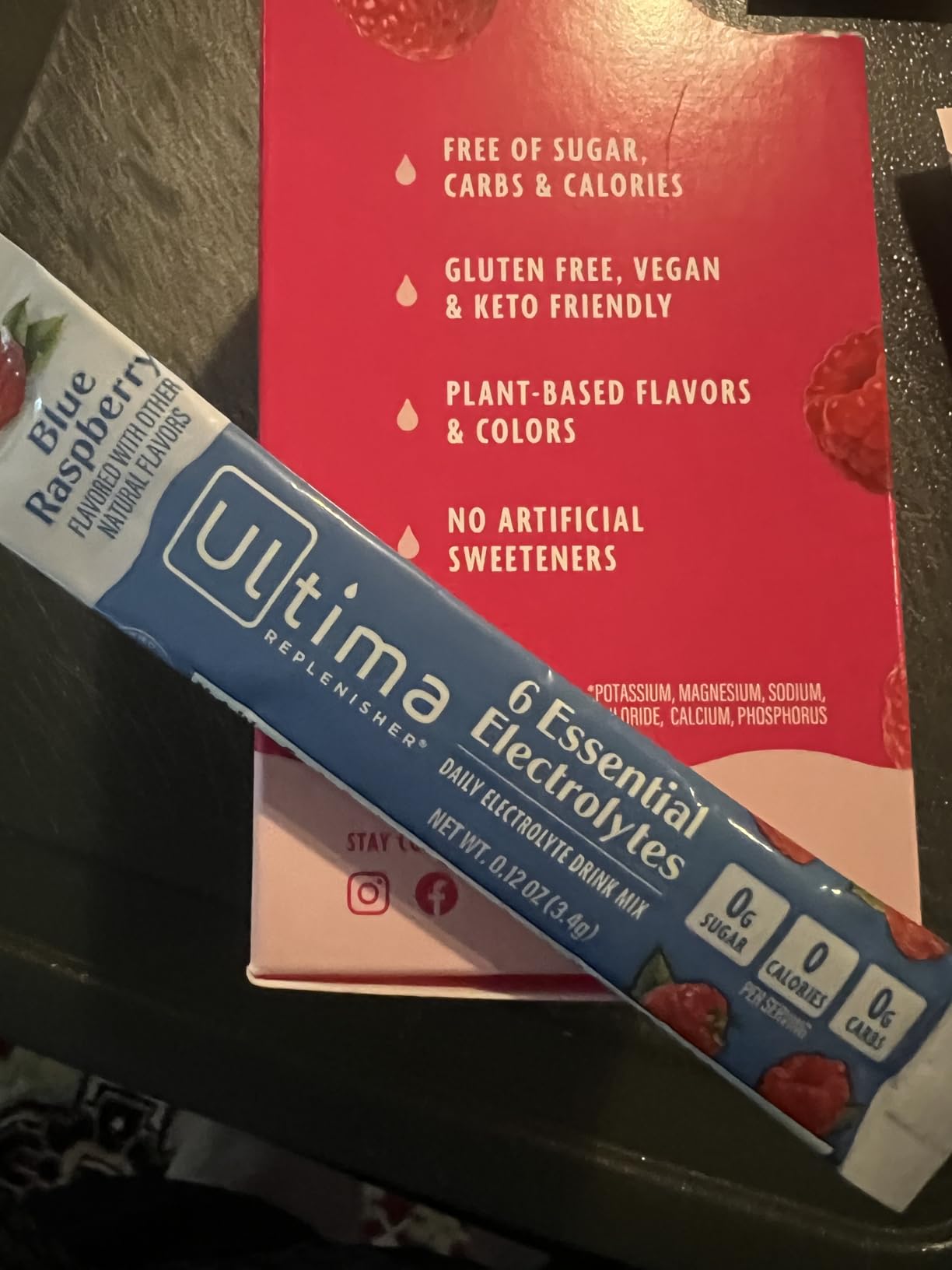 Ultima Replenisher Daily Electrolyte Powder Drink Mix – Sugar Free – Original Variety, 20 Stickpacks – Hydration Packets with 6 Electrolytes and Minerals – Keto Friendly, Vegan, Non-GMO Customer Review Ultima Replenisher Daily Electrolyte Powder Drink Mix – Sugar Free – Original Variety, 20 Stickpacks – Hydration Packets with 6 Electrolytes and Minerals – Keto Friendly, Vegan, Non-GMO - Customer Photo 2