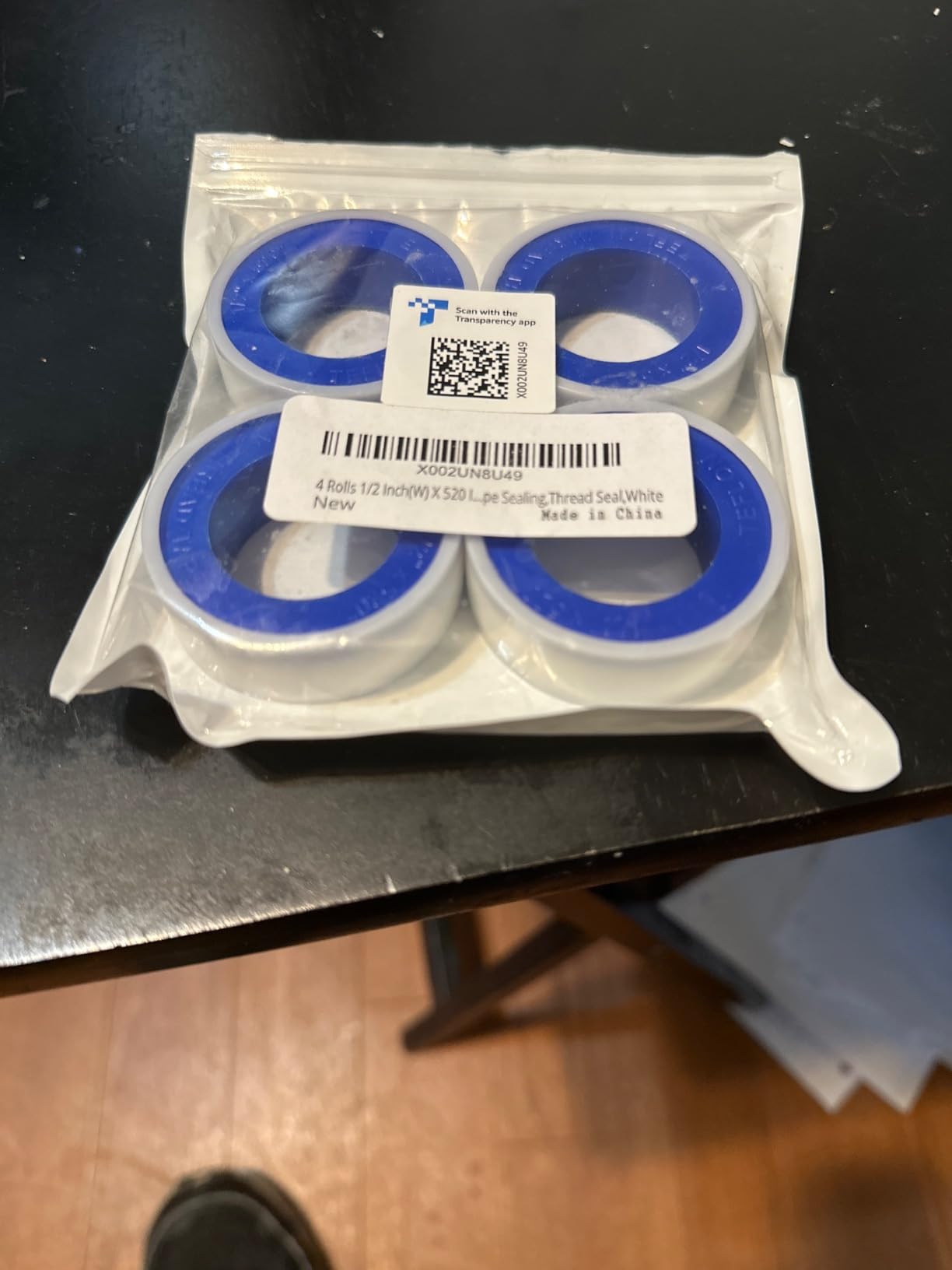 4 Rolls 1/2 Inch(W) X 520 Inches(L) Teflon Plumbers Tape,Pipe Sealing & Plumbing Thread Tape,PTFE Water Sealant Seal for Shower Head,White - Customer Photo 1