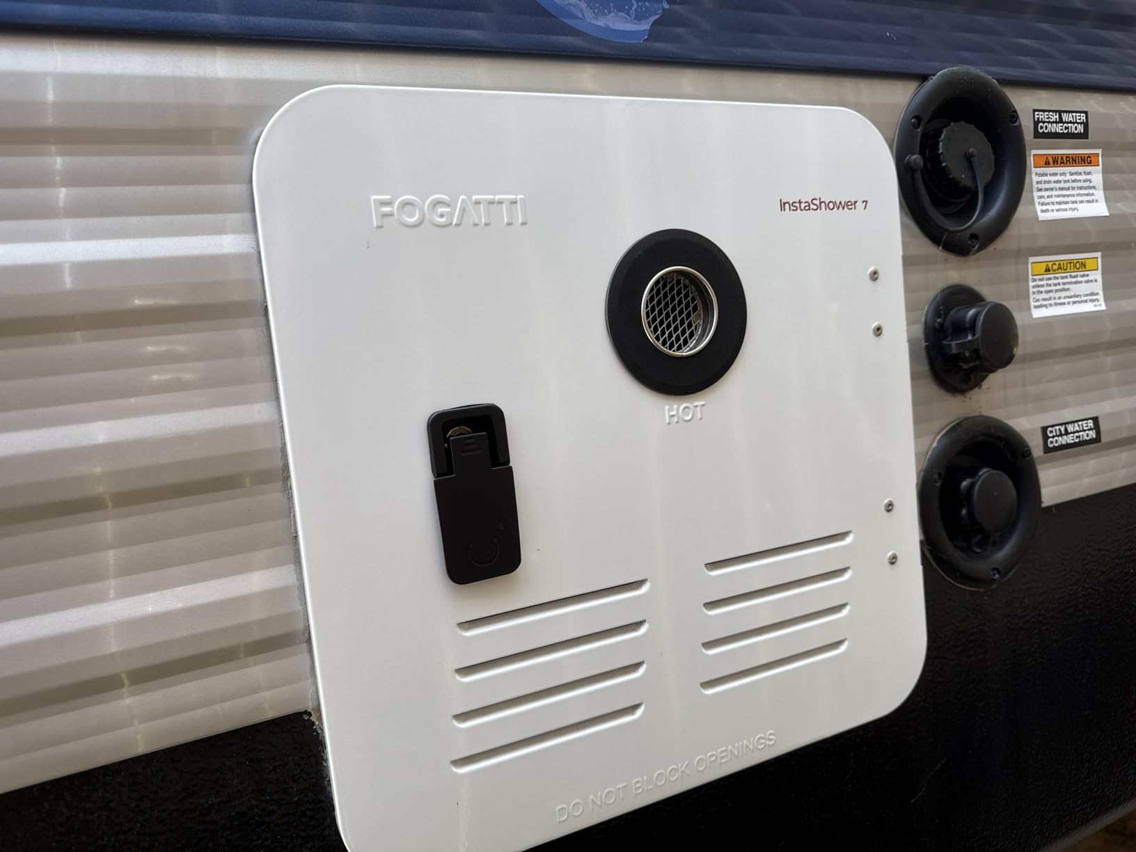 FOGATTI RV Tankless Water Heater, with 15 x 15 inches Black Door and Remote Controller, DC 12V, Best High Altitude Performance, Ideal for RVers' Everyday Use, InstaShower 8 Plus, Gen 2 Customer Review FOGATTI RV Tankless Water Heater, with 15 x 15 inches Black Door and Remote Controller, DC 12V, Best High Altitude Performance, Ideal for RVers' Everyday Use, InstaShower 8 Plus, Gen 2 - Customer Photo 2