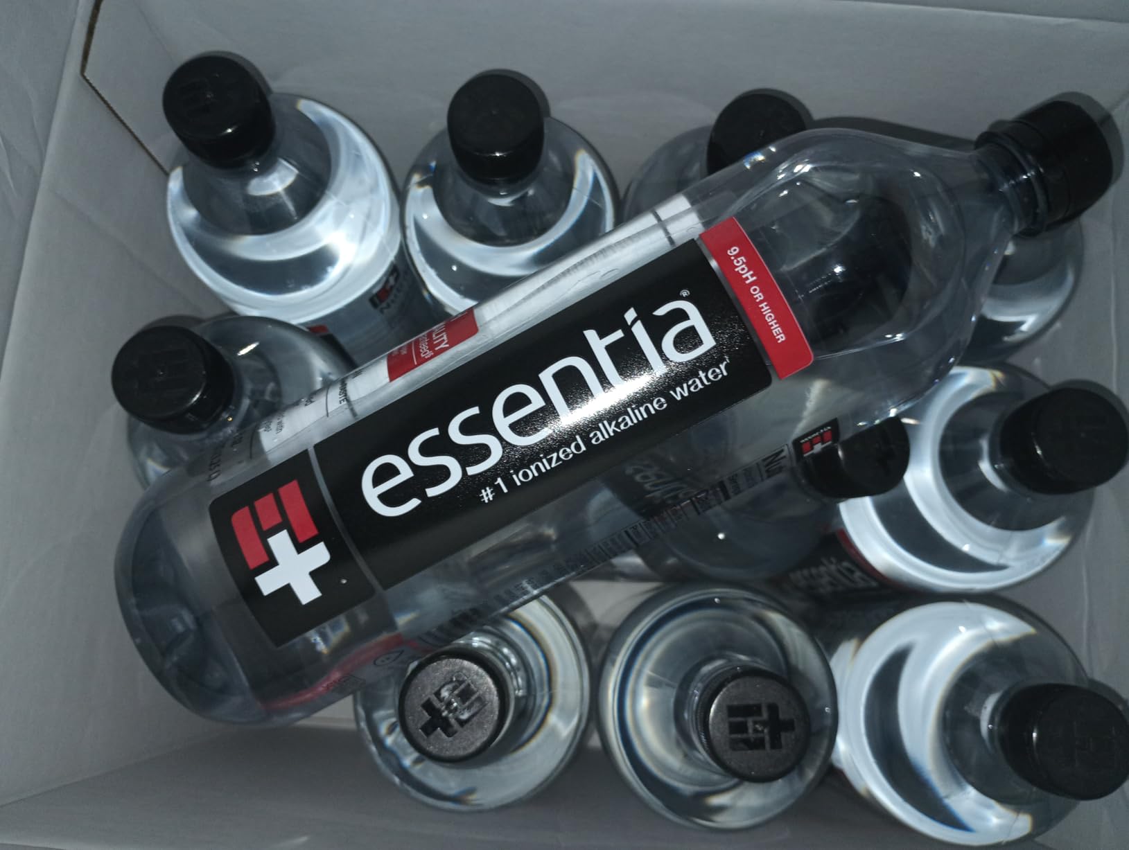 Essentia Water LLC , 99.9% Pure, Infused with Electrolytes for a Smooth Taste, pH 9.5 or Higher; Ionized Alkaline Water, Black, 42.3 Fl Oz (Pack of 12) Customer Review Essentia Water LLC , 99.9% Pure, Infused with Electrolytes for a Smooth Taste, pH 9.5 or Higher; Ionized Alkaline Water, Black, 42.3 Fl Oz (Pack of 12) - Customer Photo 2