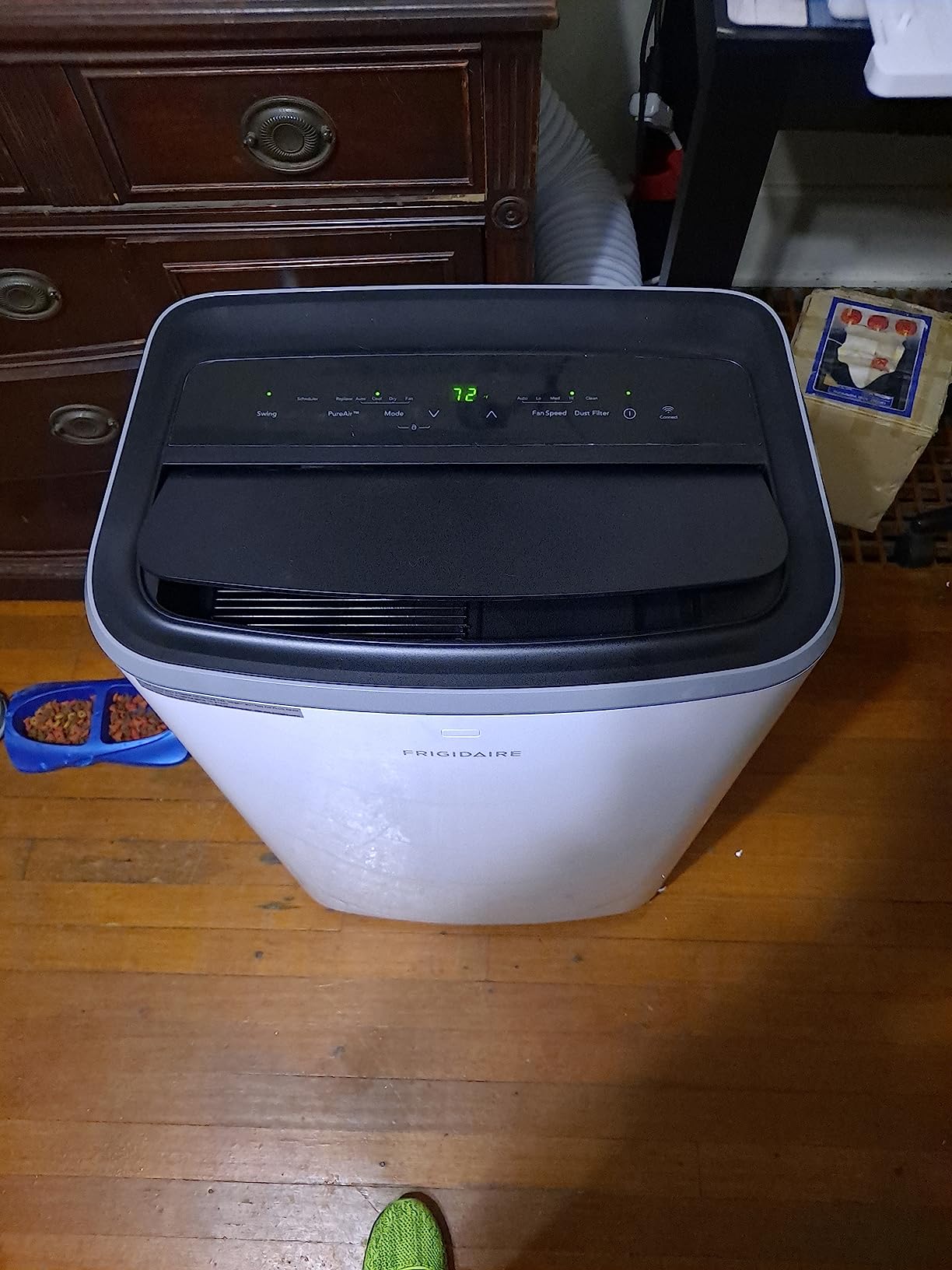Frigidaire FHPW142AC1 Portable Air Conditioner, 14K BTU (ASHRAE) / 10K BTU (DOE) with Multi-Speed Fan/Dehumidifier Mode/Built-in Air Ionizer/Washable Filter/Works with Alexa/Wi-Fi Connected, in White - Customer Photo 1
