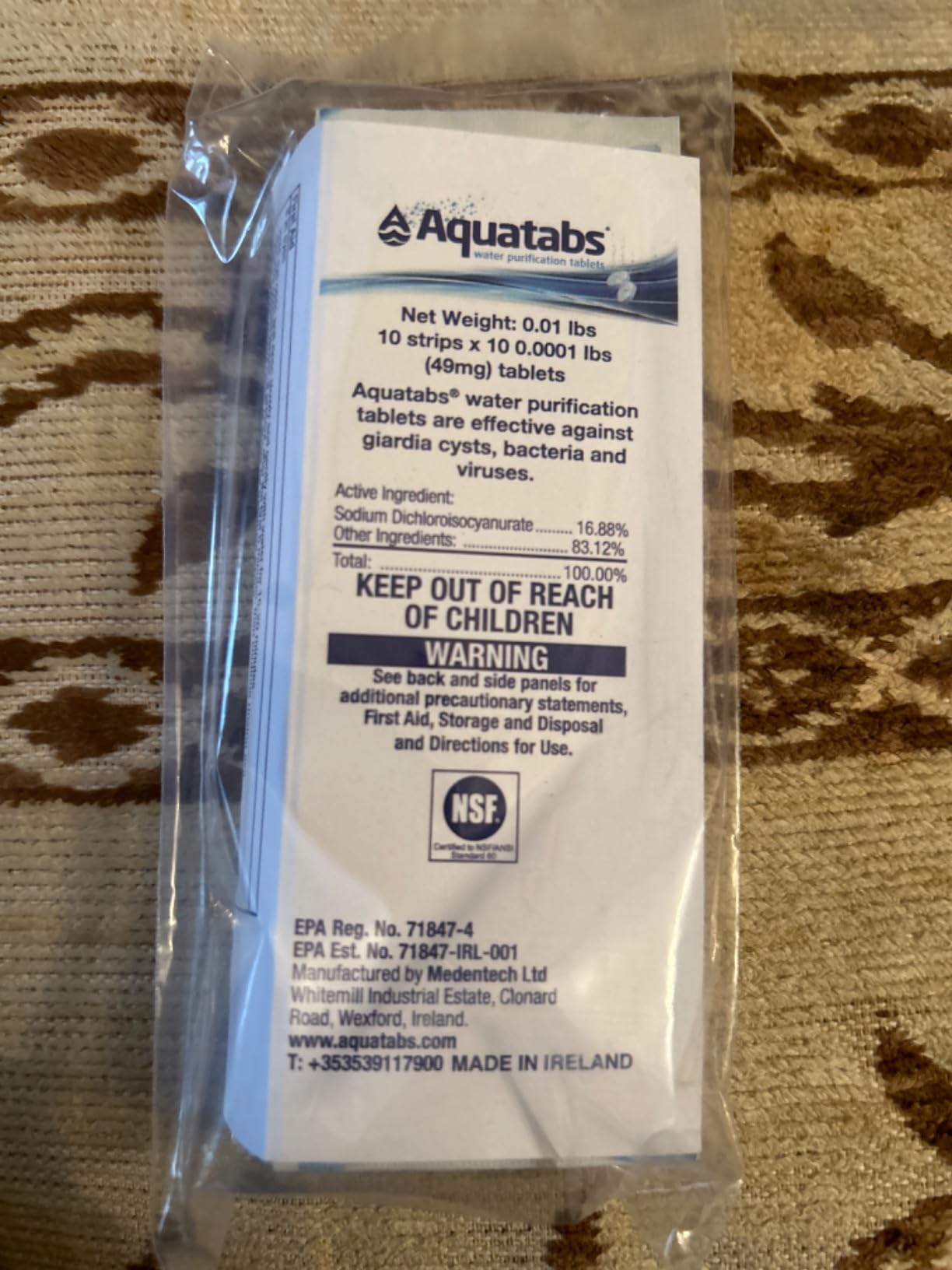Aquatabs 397mg Water Purification Tablets (100 Pack) Customer Review Aquatabs 397mg Water Purification Tablets (100 Pack) - Customer Photo 1