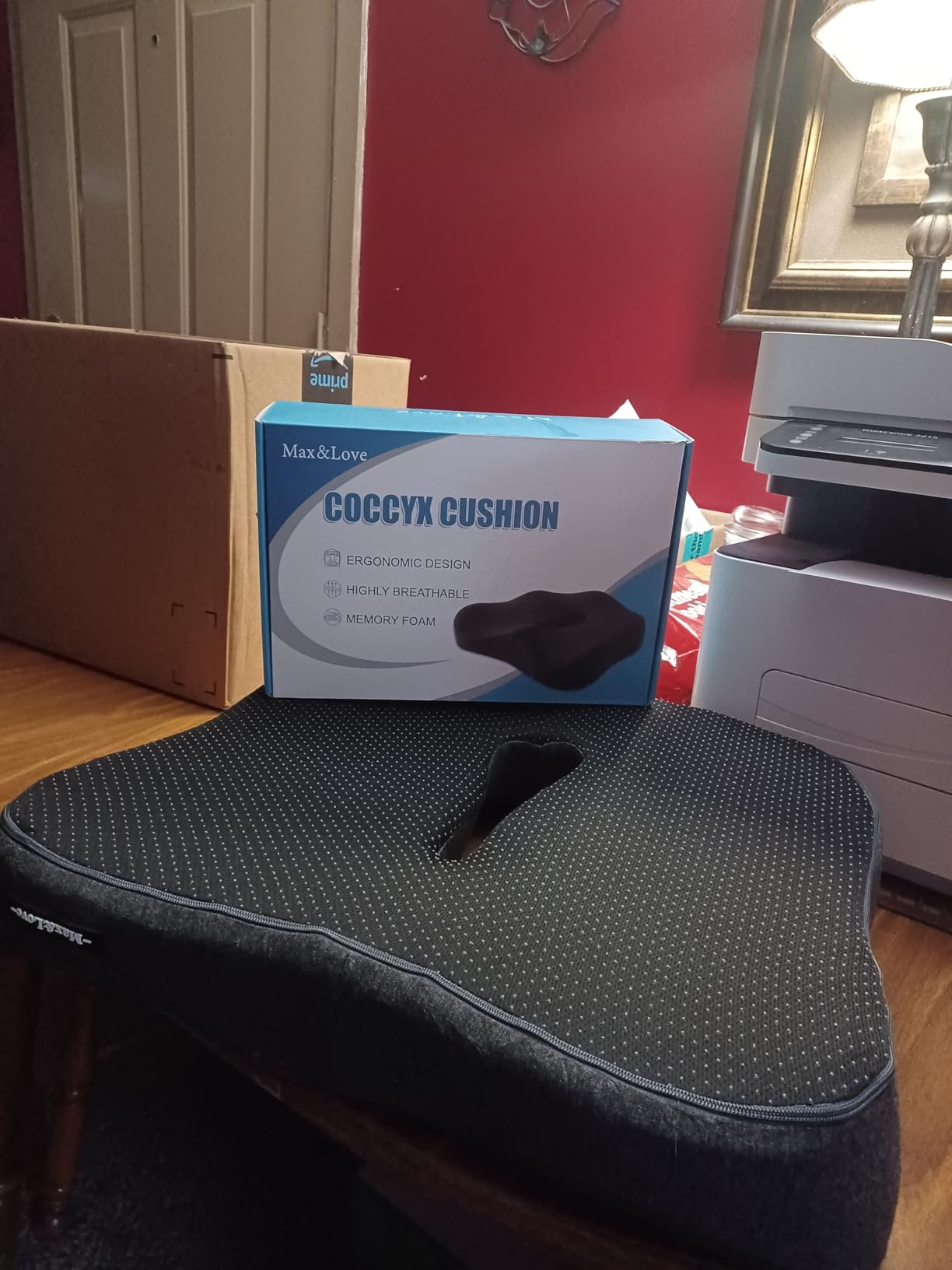Memory Foam Seat Chair Cushion for Relieves Back Sciatica Pain Tailbone Pain Coccyx Degenerating Disc Orthopedic Osteoarthritis Prostate Cushion Low Back Pain Cushion Hip Shaping (Dark Gray) Customer Review Memory Foam Seat Chair Cushion for Relieves Back Sciatica Pain Tailbone Pain Coccyx Degenerating Disc Orthopedic Osteoarthritis Prostate Cushion Low Back Pain Cushion Hip Shaping (Dark Gray) - Customer Photo 1