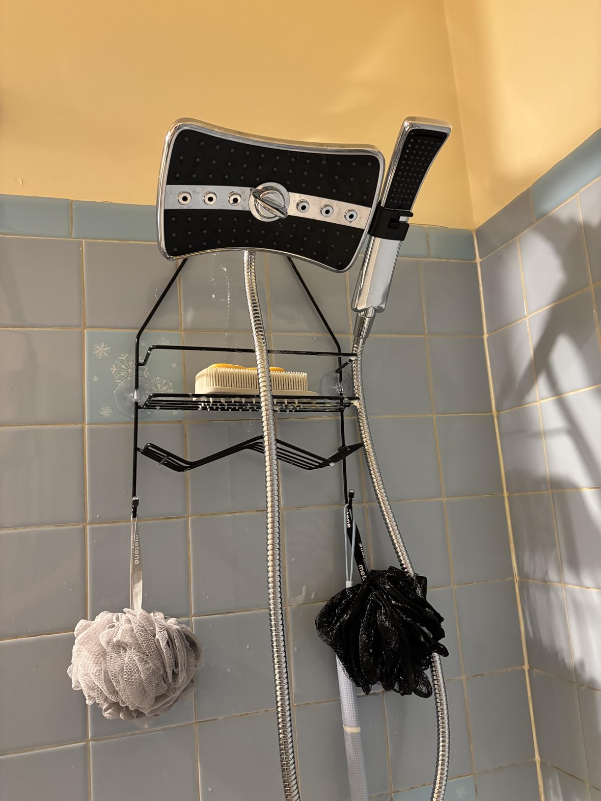 BRIGHT SHOWERS High Pressure Shower Head with Handheld, Oil Rubbed Bronze Dual Showerhead Combo with Rainfall Spray, Detachable Hand Held Shower, 60