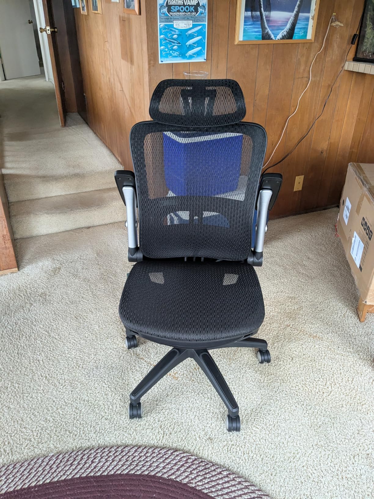 COLAMY Ergonomic Mesh Office Chair with Footrest, High Back Computer Executive Desk Chair with Headrest and 4D Flip-up Armrests, Adjustable Tilt Lock and Lumbar Support-Black Customer Review COLAMY Ergonomic Mesh Office Chair with Footrest, High Back Computer Executive Desk Chair with Headrest and 4D Flip-up Armrests, Adjustable Tilt Lock and Lumbar Support-Black - Customer Photo 2