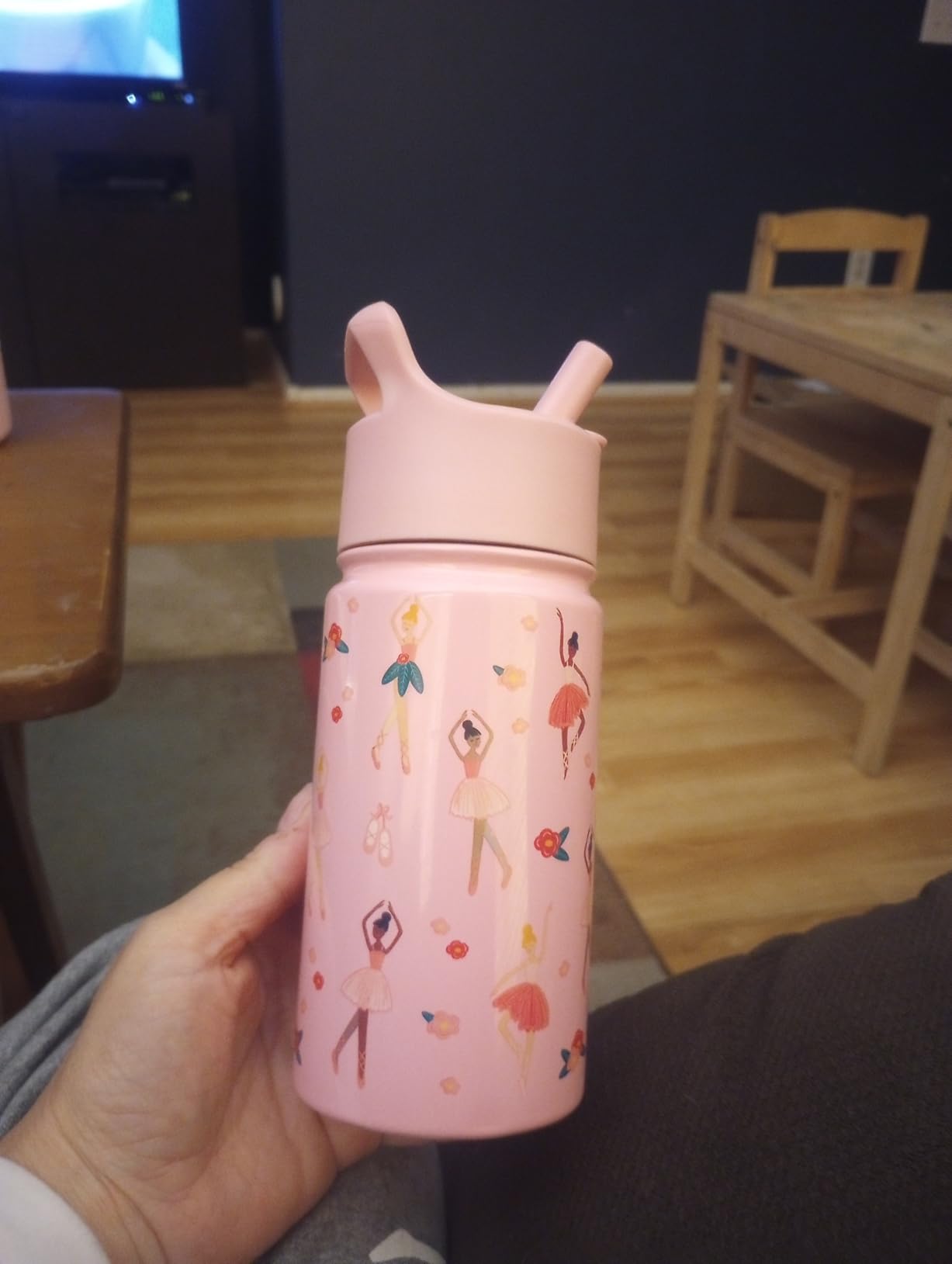 Simple Modern Kids Summit Water Bottle with Straw Lid | 14oz Stainless Steel Cup Insulated Tumbler for Toddlers, School | Pink Ballerina Customer Review Simple Modern Kids Summit Water Bottle with Straw Lid | 14oz Stainless Steel Cup Insulated Tumbler for Toddlers, School | Pink Ballerina - Customer Photo 1