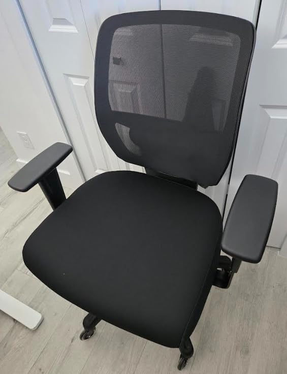 Amazon Basics Big and Tall Mesh Office Chair with Adjustable Arms and Lumbar Support, 400lbs Capacity, Black (Previously AmazonCommercial brand) Customer Review Amazon Basics Big and Tall Mesh Office Chair with Adjustable Arms and Lumbar Support, 400lbs Capacity, Black (Previously AmazonCommercial brand) - Customer Photo 1