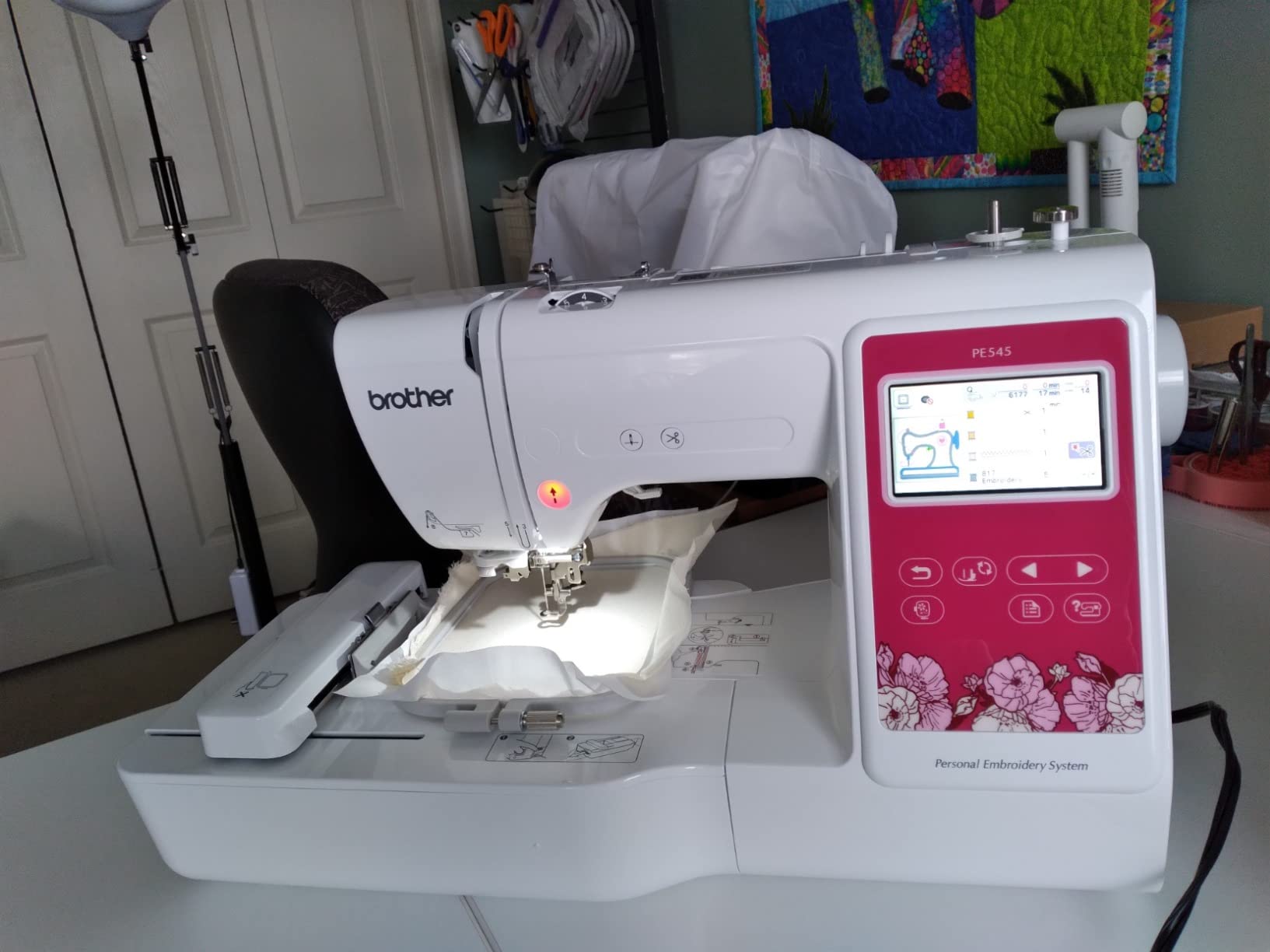Brother PE545 Embroidery Machine, Wireless LAN Connected, 135 Built-in Designs, 4 Brother PE545 Embroidery Machine, Wireless LAN Connected, 135 Built-in Designs, 4