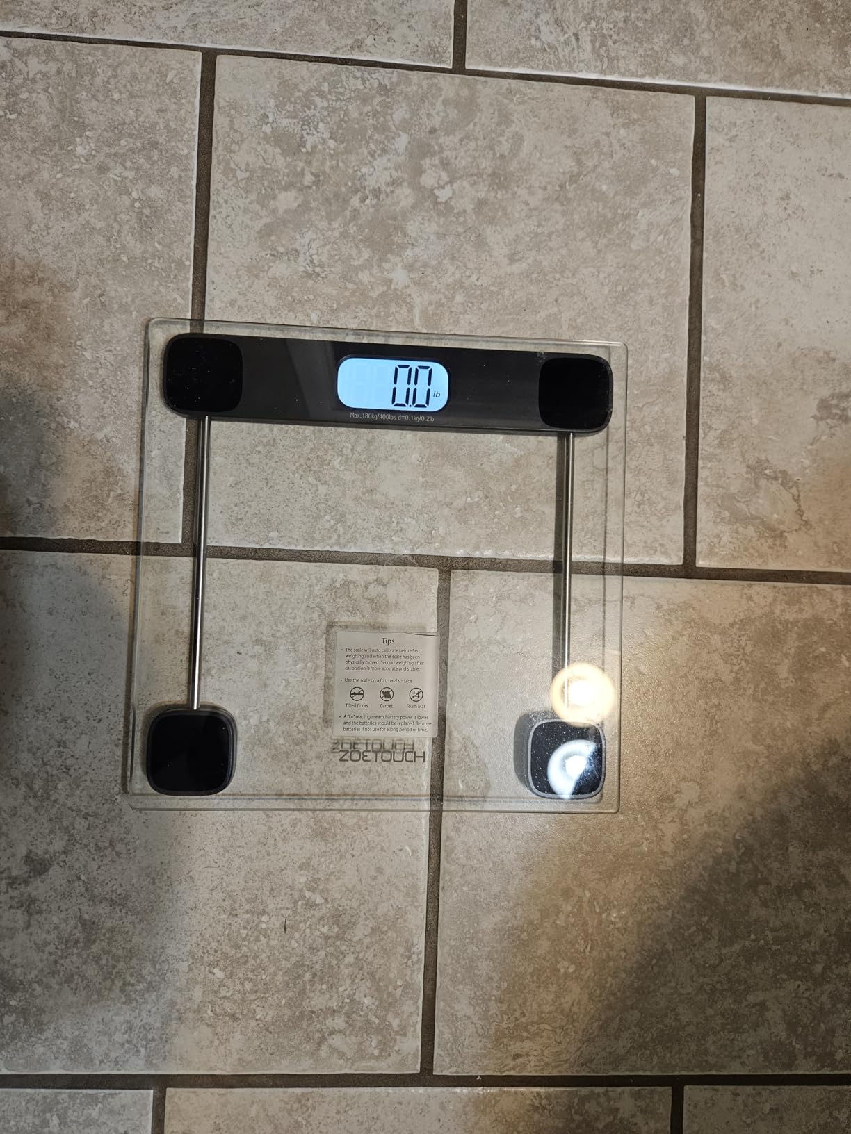 Scale for Body Weight Digital Bathroom Scale Accurate Weighing Machine for People, High Precision Bath Scale, Step On, Tempered Glass LCD Display Batteries and Tape Measure Included, 400lbs Customer Review Scale for Body Weight Digital Bathroom Scale Accurate Weighing Machine for People, High Precision Bath Scale, Step On, Tempered Glass LCD Display Batteries and Tape Measure Included, 400lbs - Customer Photo 1