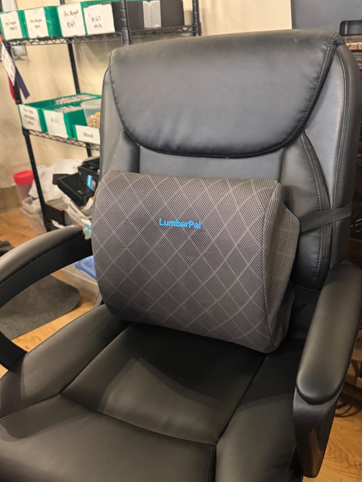 Lumbar Support Pillow for Office Chair Back Support Lumbar Pillow for Car, Gaming, Office Chair - Improve Sitting Posture & Back Pain Relief, Memory Foam, Adjustable Straps, Grey Customer Review Lumbar Support Pillow for Office Chair Back Support Lumbar Pillow for Car, Gaming, Office Chair - Improve Sitting Posture & Back Pain Relief, Memory Foam, Adjustable Straps, Grey - Customer Photo 1