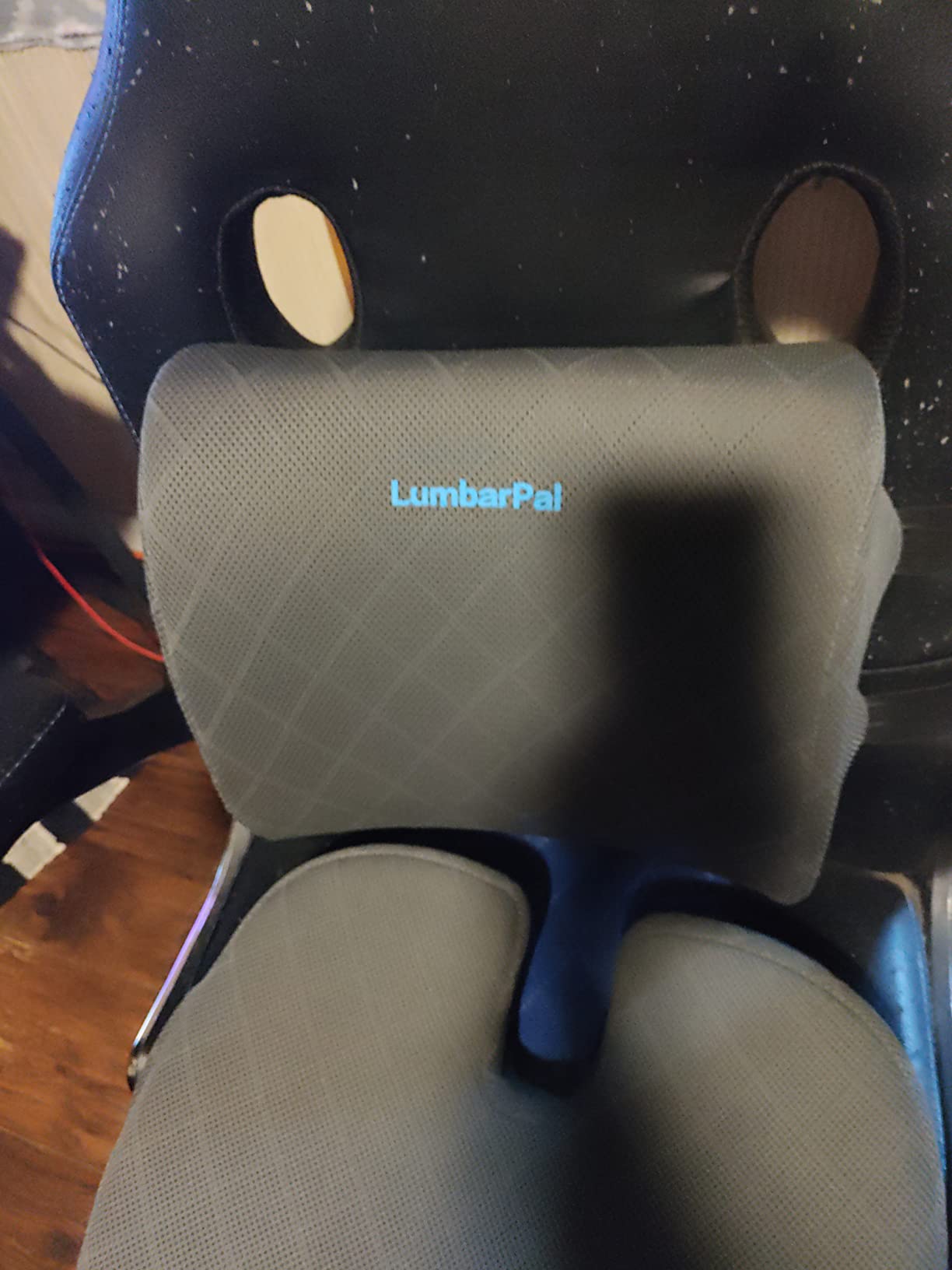 Lumbar Support Pillow for Office Chair Back Support Lumbar Pillow for Car, Gaming, Office Chair - Improve Sitting Posture & Back Pain Relief, Memory Foam, Adjustable Straps, Grey Customer Review Lumbar Support Pillow for Office Chair Back Support Lumbar Pillow for Car, Gaming, Office Chair - Improve Sitting Posture & Back Pain Relief, Memory Foam, Adjustable Straps, Grey - Customer Photo 3