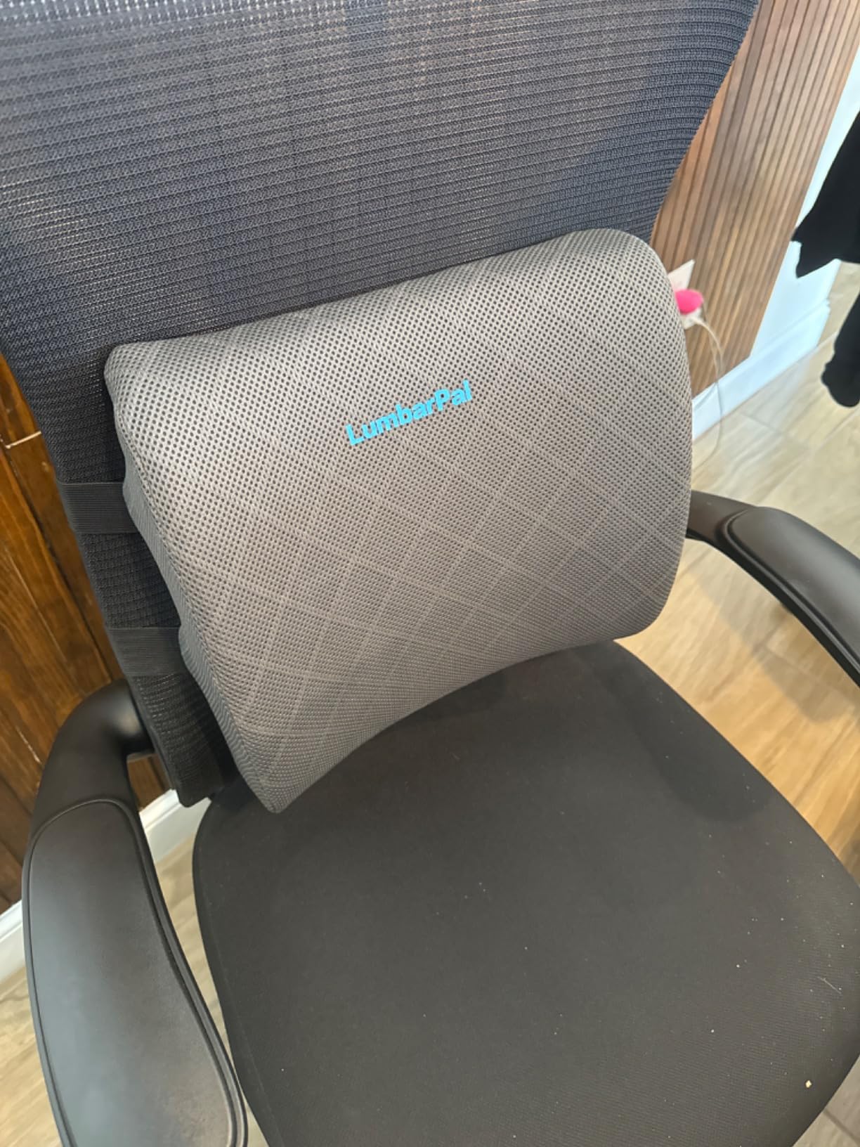 Lumbar Support Pillow for Office Chair Back Support Lumbar Pillow for Car, Gaming, Office Chair - Improve Sitting Posture & Back Pain Relief, Memory Foam, Adjustable Straps, Grey Customer Review Lumbar Support Pillow for Office Chair Back Support Lumbar Pillow for Car, Gaming, Office Chair - Improve Sitting Posture & Back Pain Relief, Memory Foam, Adjustable Straps, Grey - Customer Photo 4