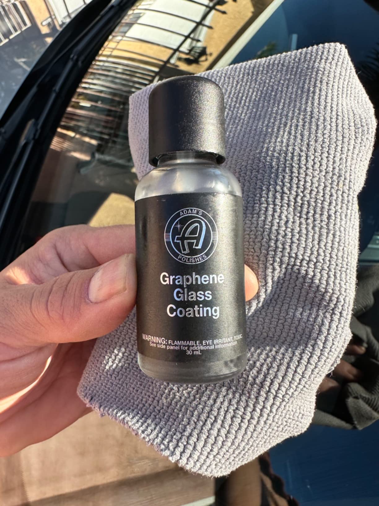 Adam's Polishes Graphene Glass Coating (30ml) - Advanced Rain Windshield Water Repellent for Cars, Shower Doors Mirrors and Other Glass Surfaces | Long Lasting Hydrophobic Graphene Ceramic Coating Customer Review Adam's Polishes Graphene Glass Coating (30ml) - Advanced Rain Windshield Water Repellent for Cars, Shower Doors Mirrors and Other Glass Surfaces | Long Lasting Hydrophobic Graphene Ceramic Coating - Customer Photo 2