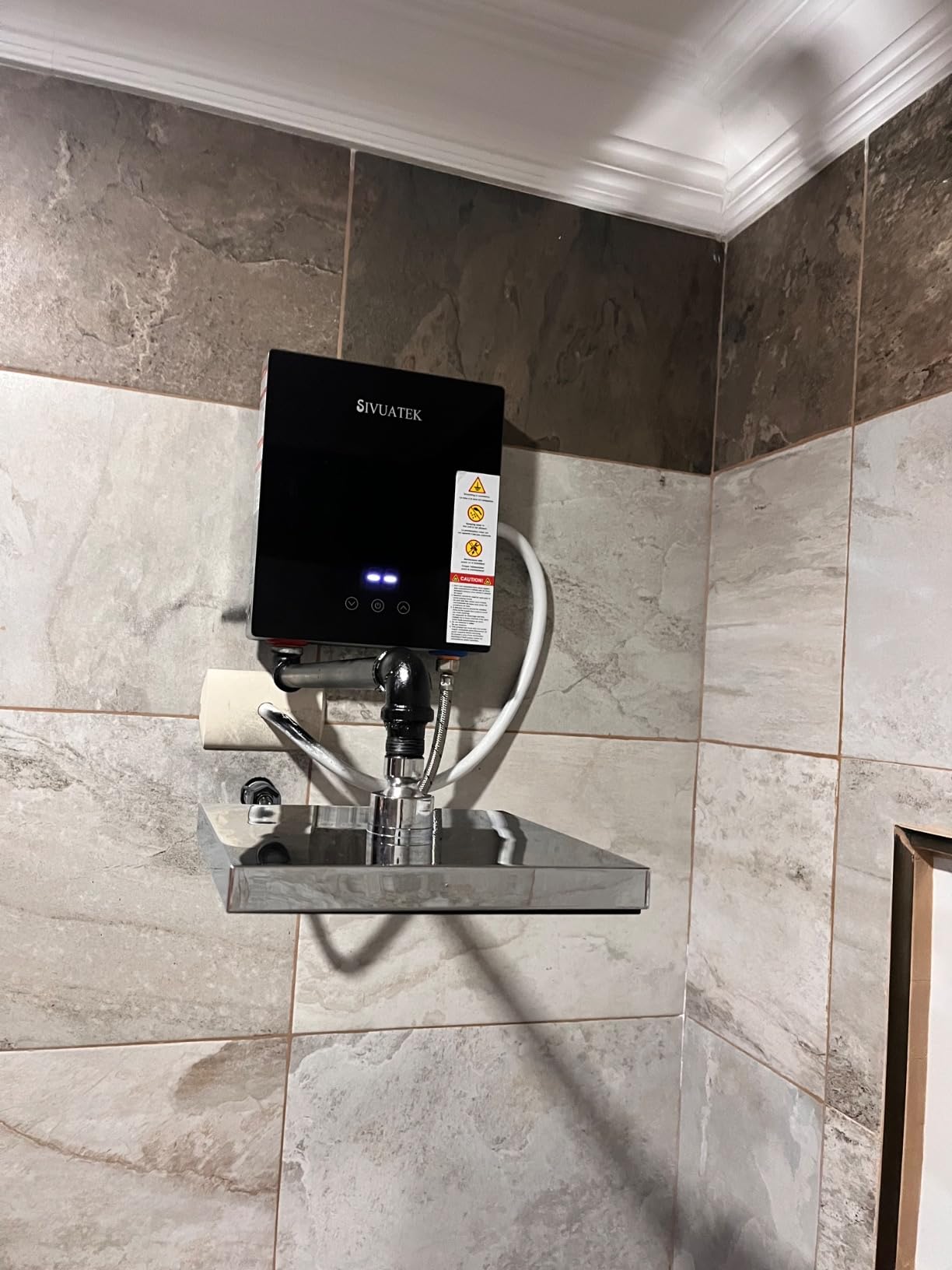 Electric Tankless Water Heater SIVUATEK 18kW, 240V - On-Demand Hot Water for Whole House - ETL Certified, Self Modulating - Compact Design for Easy Installation - for 3 Point of Use Hot Water Customer Review Electric Tankless Water Heater SIVUATEK 18kW, 240V - On-Demand Hot Water for Whole House - ETL Certified, Self Modulating - Compact Design for Easy Installation - for 3 Point of Use Hot Water - Customer Photo 1