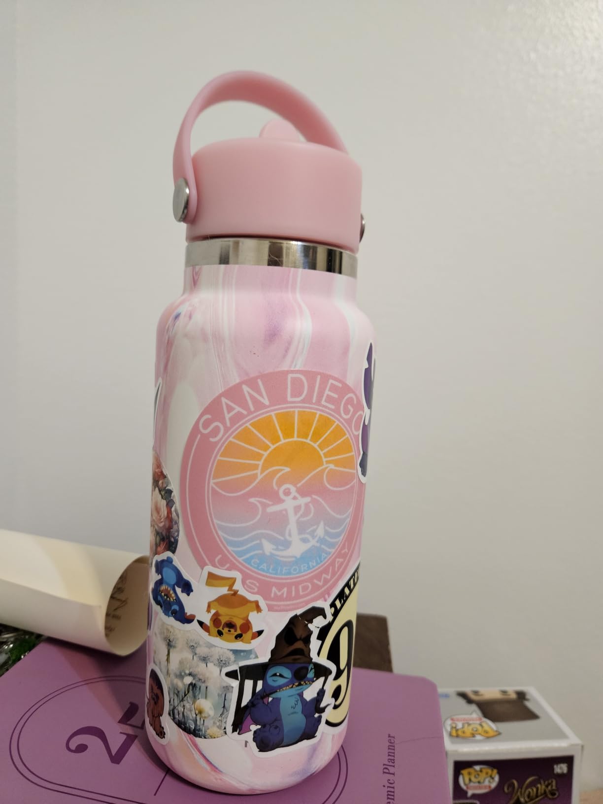 Hydro Flask Water Bottle - Insulated Stainless Steel - Wide Mouth Flex Straw Lid, Non Spill, Leakproof and Refillable in 32 Oz Black - Customer Photo 4