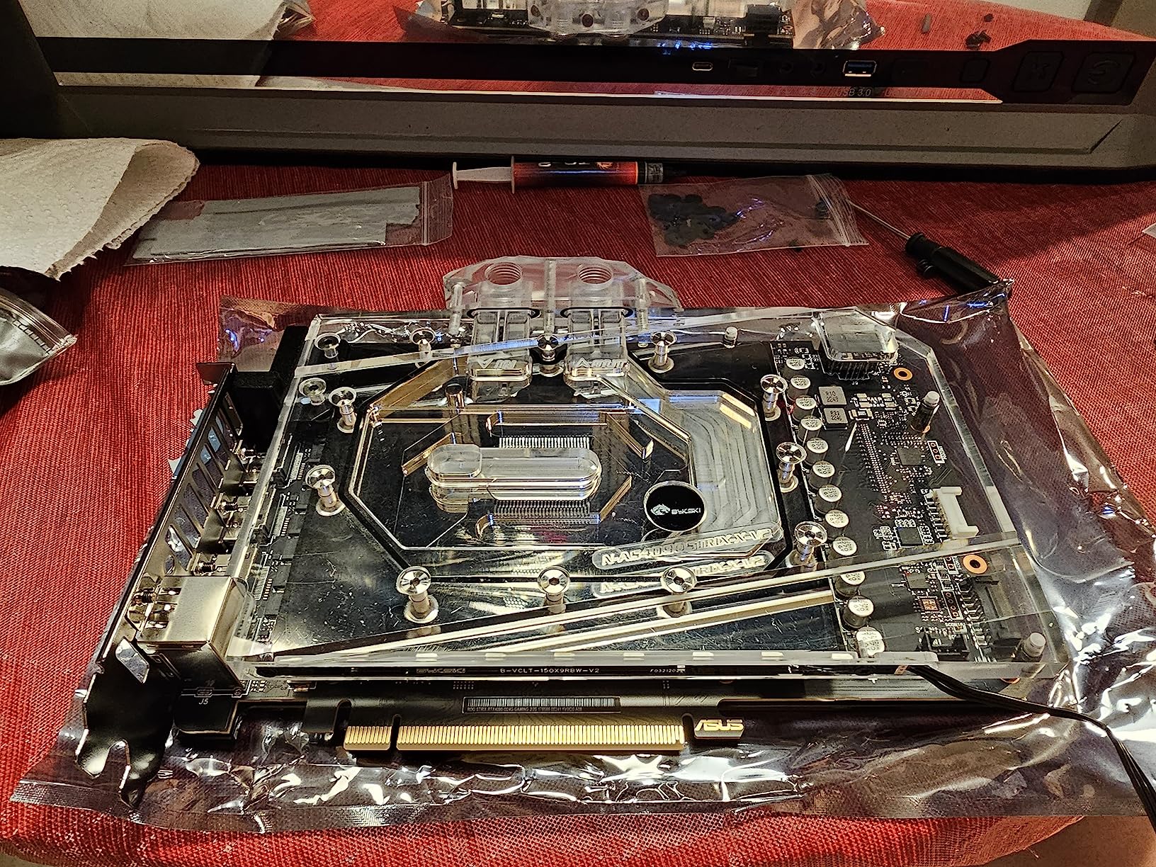 Copper GPU Water Cooling Block GPU Waterblock Graphics Card Water Cooling Block for ASUS GeForce RTX 4090 TUF Strix (5V ARGB RBW Aura Effect LED Lights GPU Block with Backplate) Customer Review Copper GPU Water Cooling Block GPU Waterblock Graphics Card Water Cooling Block for ASUS GeForce RTX 4090 TUF Strix (5V ARGB RBW Aura Effect LED Lights GPU Block with Backplate) - Customer Photo 2