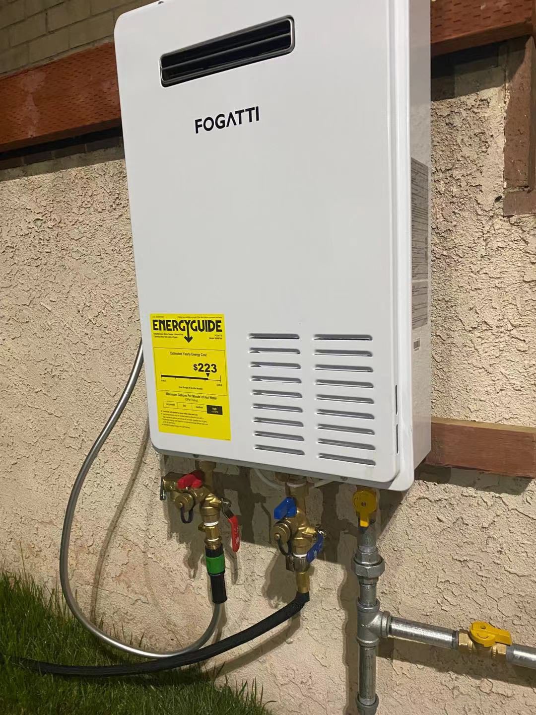 FOGATTI Natural Gas Tankless Water Heater Outdoor - Max 5.1 GPM 120,000 BTU, CSA Certified Compact Design On Demand Instant Hot Water Heater - Instagas Comfort 120S Series Customer Review FOGATTI Natural Gas Tankless Water Heater Outdoor - Max 5.1 GPM 120,000 BTU, CSA Certified Compact Design On Demand Instant Hot Water Heater - Instagas Comfort 120S Series - Customer Photo 2
