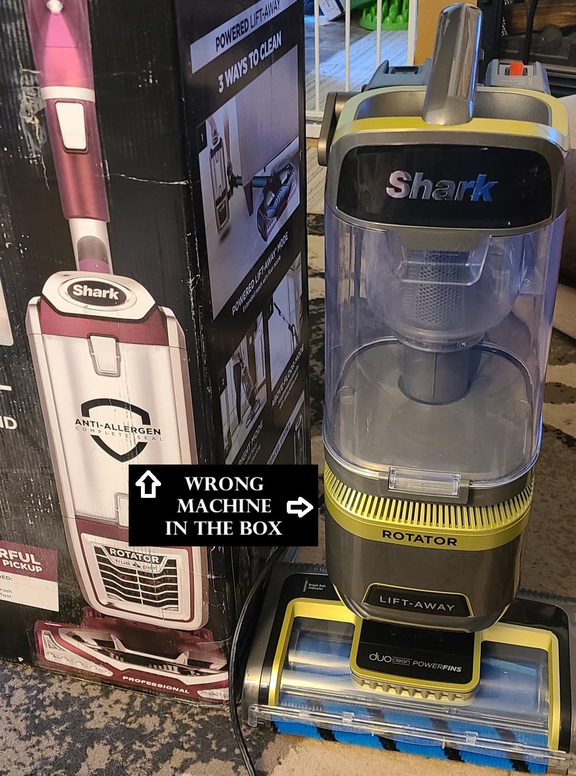 Shark ZU102 Rotator Pet Upright Vacuum with PowerFins HairPro & Odor Neutralizer Technology, Charcoal, 2.9 L Dust Cup Customer Review Shark ZU102 Rotator Pet Upright Vacuum with PowerFins HairPro & Odor Neutralizer Technology, Charcoal, 2.9 L Dust Cup - Customer Photo 1