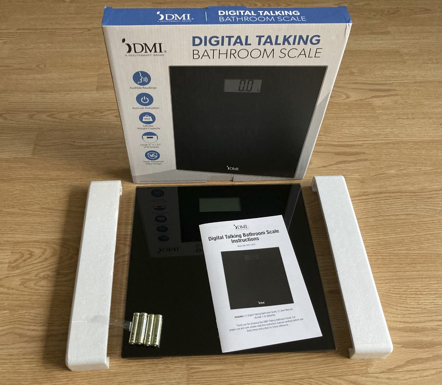DMI Digital Talking Bathroom Scale, Sleek Tempered Glass, Clinically Accurate Measurements, Large LCD Screen, 440 lb. Weight Capacity Customer Review DMI Digital Talking Bathroom Scale, Sleek Tempered Glass, Clinically Accurate Measurements, Large LCD Screen, 440 lb. Weight Capacity - Customer Photo 3