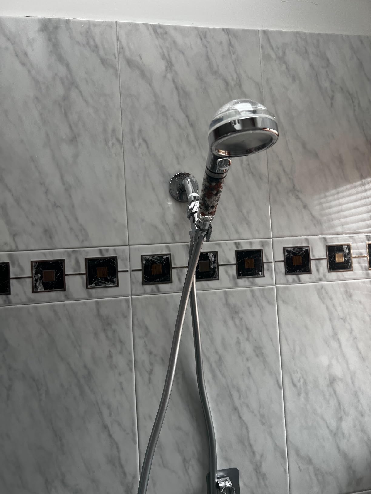 MineralStream Ionic Shower Head 2.0 | High Pressure Water Saving Showerhead with Filter Beads | Eco Water Spa Shower Heads for Hair & Skin Health Customer Review MineralStream Ionic Shower Head 2.0 | High Pressure Water Saving Showerhead with Filter Beads | Eco Water Spa Shower Heads for Hair & Skin Health - Customer Photo 1