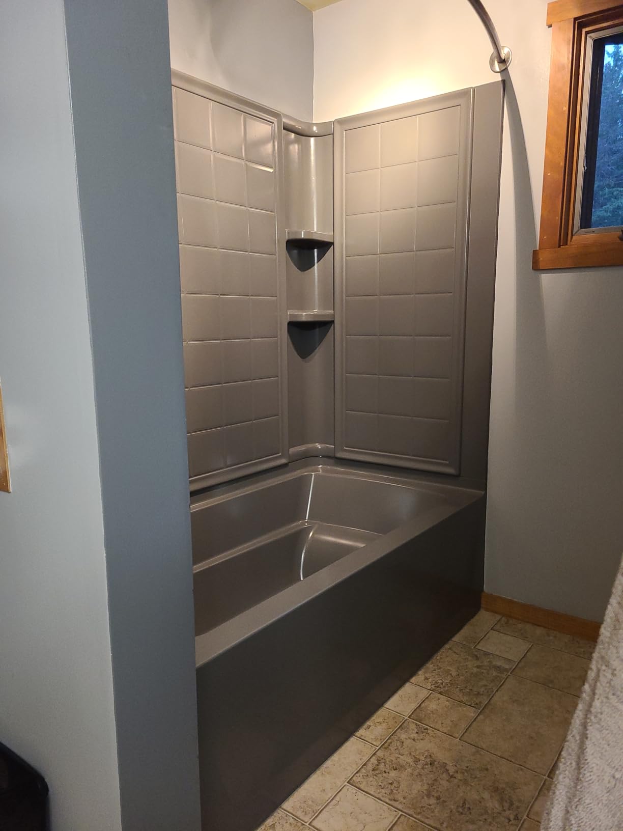 DWIL Tile Paint, Tub and Tile Refinishing Kit with Tools, Water-based Bathtub Paint - Low Odor, Easy to Use, 25-30sq.ft, 16.5oz, Semi-Gloss White Customer Review DWIL Tile Paint, Tub and Tile Refinishing Kit with Tools, Water-based Bathtub Paint - Low Odor, Easy to Use, 25-30sq.ft, 16.5oz, Semi-Gloss White - Customer Photo 4