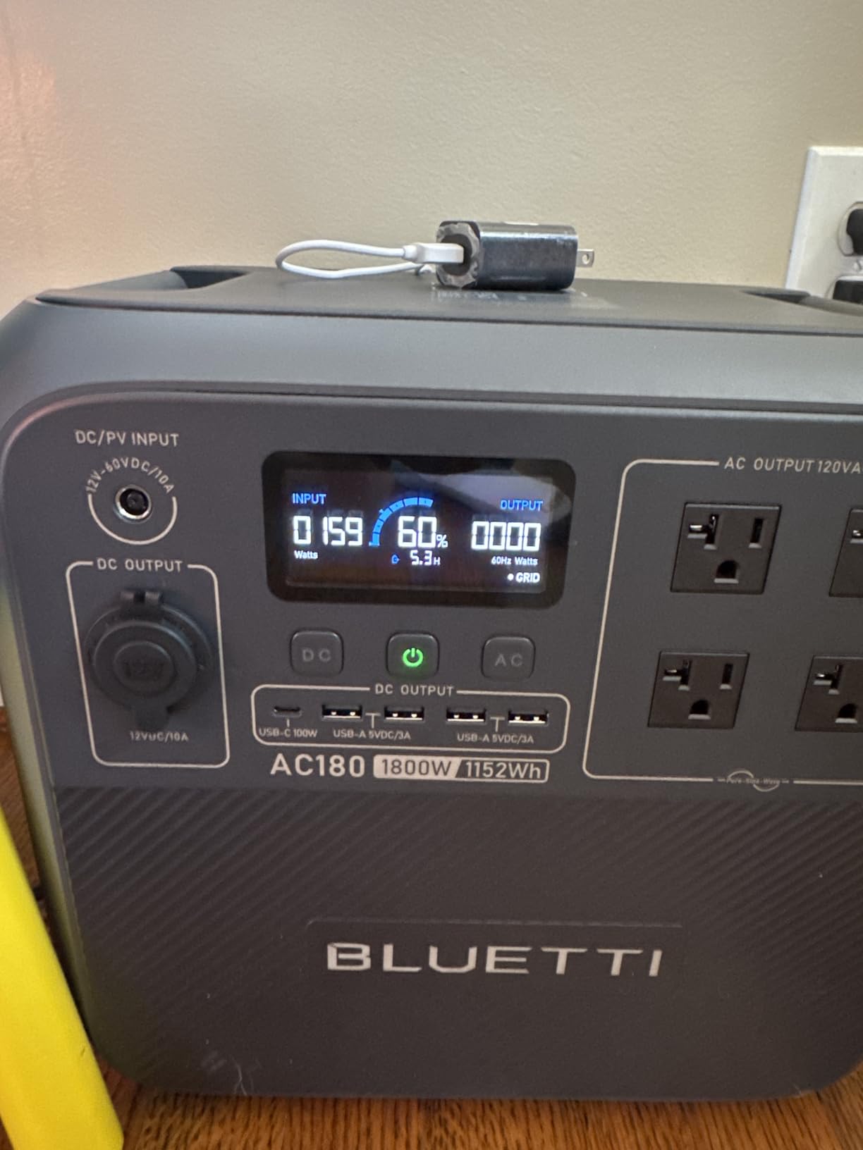 BLUETTI Portable Power Station AC180, 1152Wh LiFePO4 Battery Backup w/ 2 1800W (2700W peak) AC Outlets, 0-80% in 45Min, Solar Generator for Camping, Off-grid, Power Outage Customer Review BLUETTI Portable Power Station AC180, 1152Wh LiFePO4 Battery Backup w/ 2 1800W (2700W peak) AC Outlets, 0-80% in 45Min, Solar Generator for Camping, Off-grid, Power Outage - Customer Photo 2
