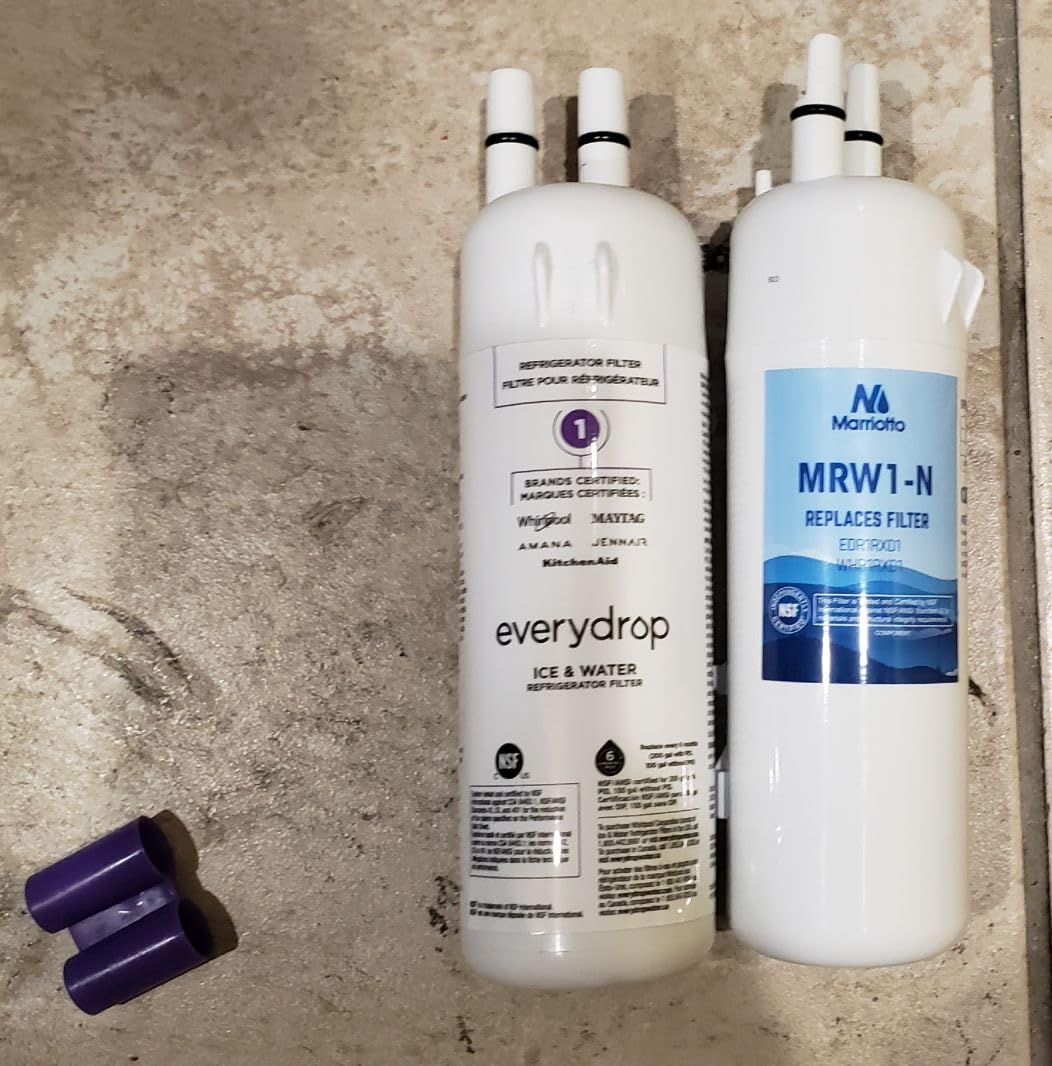 MARRIOTTO EDR1RXD1 Refrigerator Water Filter Compatible with Whirlpool W10295370A, WHR1RXD1, KAD1RXD1, Filter 1, W10295370, P4RFWB, P8RFWB2L, 46-9930, 46-9081 Refrigerator Water Filter, Pack of 3 Customer Review MARRIOTTO EDR1RXD1 Refrigerator Water Filter Compatible with Whirlpool W10295370A, WHR1RXD1, KAD1RXD1, Filter 1, W10295370, P4RFWB, P8RFWB2L, 46-9930, 46-9081 Refrigerator Water Filter, Pack of 3 - Customer Photo 1