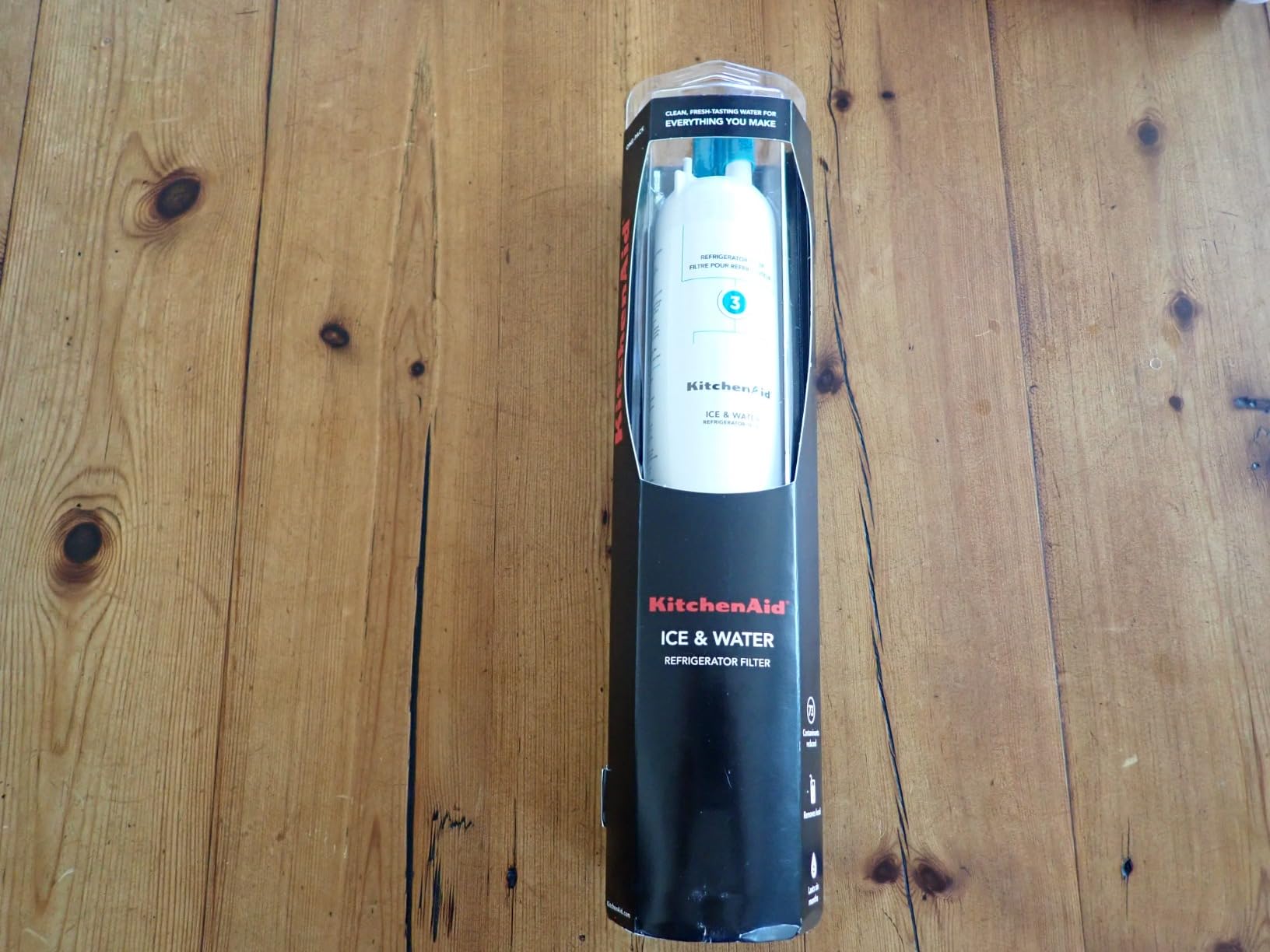 KitchenAid® Refrigerator Ice and Water Filter 3 - KAD3RXD1, Single-Pack, Aqua Customer Review KitchenAid® Refrigerator Ice and Water Filter 3 - KAD3RXD1, Single-Pack, Aqua - Customer Photo 1