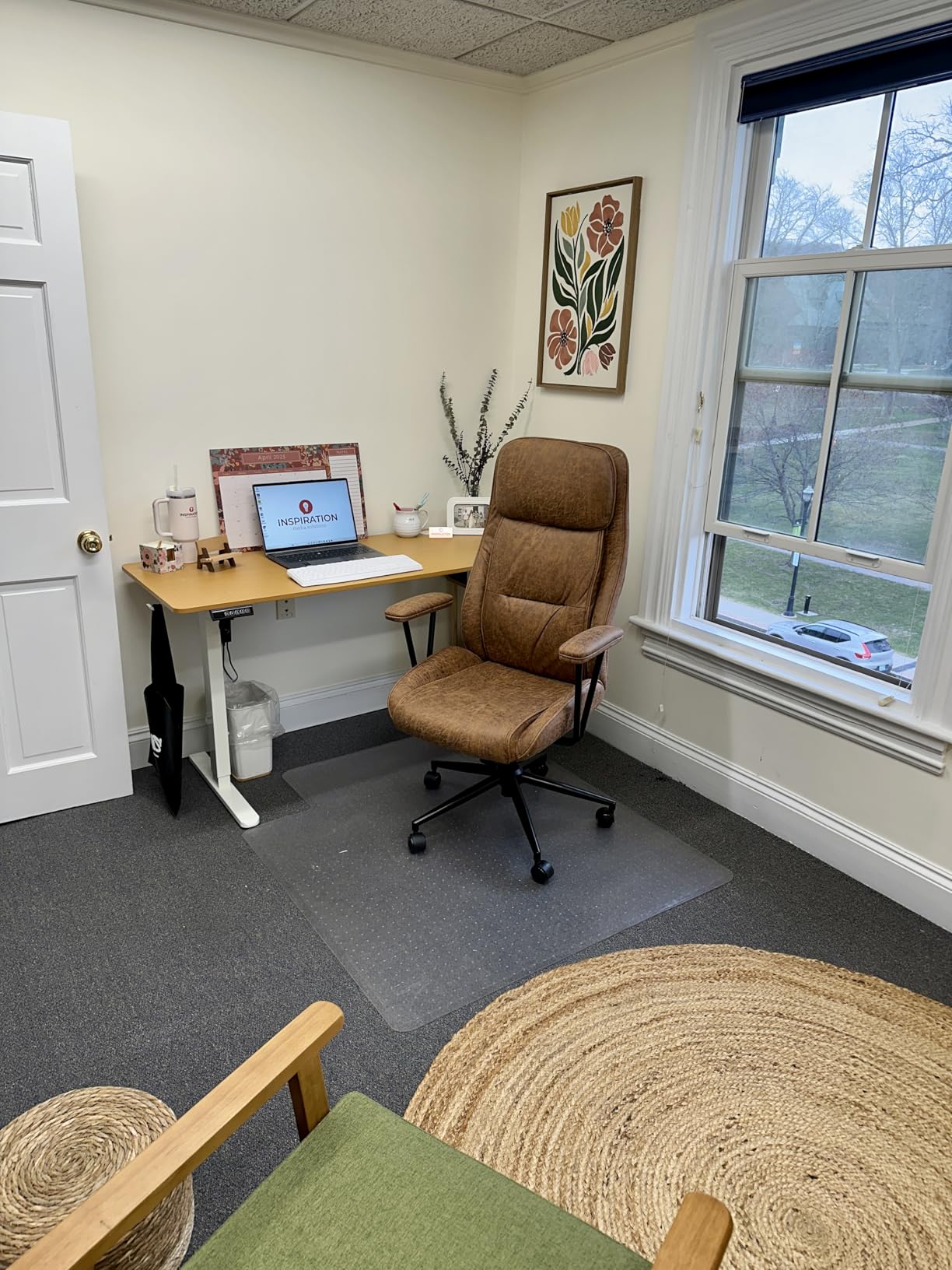 High Back Office Desk Chair,Ergonomic Reclining Office Chair,Modern Swivel Computer Chair,Conference Room Chairs,Brown Leather Chair with Lumbar Support,330lbs Customer Review High Back Office Desk Chair,Ergonomic Reclining Office Chair,Modern Swivel Computer Chair,Conference Room Chairs,Brown Leather Chair with Lumbar Support,330lbs - Customer Photo 2