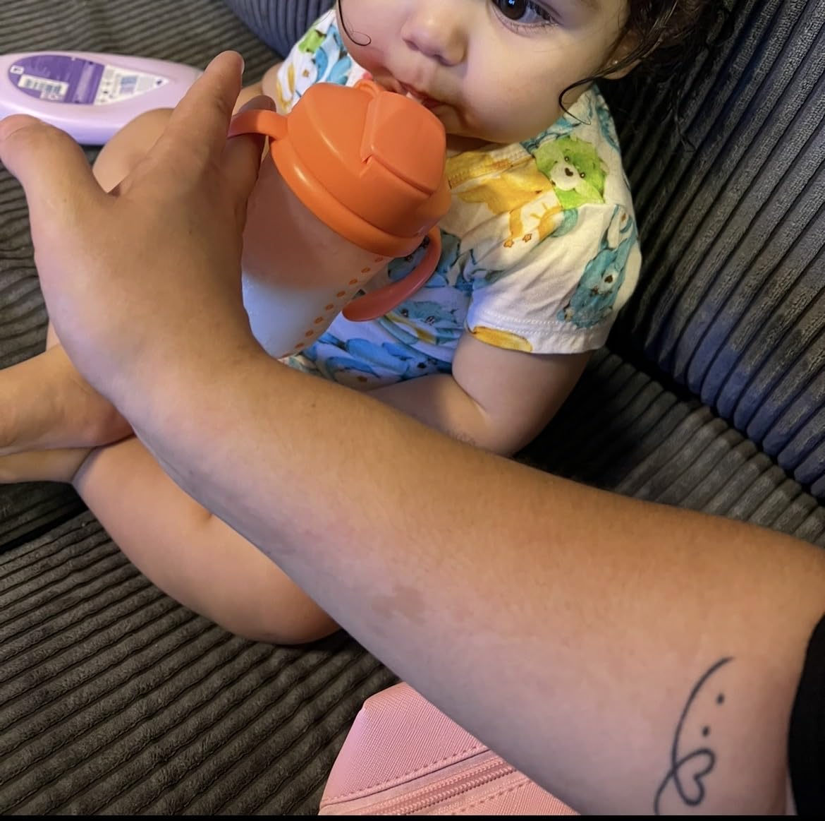 Dr. Brown's Milestones Baby's First Straw Cup, Training Cup with Weighted Straw, 9oz/270mL, Coral, BPA Free, 6m+ Customer Review Dr. Brown's Milestones Baby's First Straw Cup, Training Cup with Weighted Straw, 9oz/270mL, Coral, BPA Free, 6m+ - Customer Photo 1