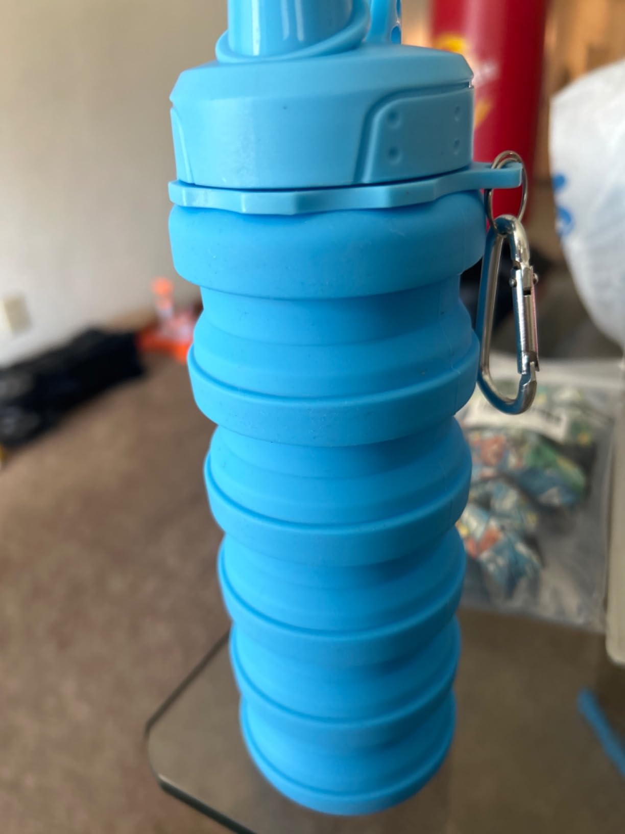Collapsible Water Bottles Travel water bottle Sports Portable Sport Water Bottle Reusable Water Bottles comes with mountaineering Buckle 500ml silicone Water-proof camping water bottle Customer Review Collapsible Water Bottles Travel water bottle Sports Portable Sport Water Bottle Reusable Water Bottles comes with mountaineering Buckle 500ml silicone Water-proof camping water bottle - Customer Photo 1