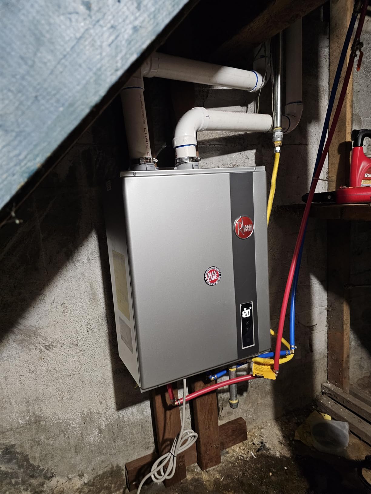 Rheem RTGH-95DVELP-3 Super High Efficiency Condensing Indoor Tankless Liquid Propane Water Heater, 9.5 GPM with WiFi Customer Review Rheem RTGH-95DVELP-3 Super High Efficiency Condensing Indoor Tankless Liquid Propane Water Heater, 9.5 GPM with WiFi - Customer Photo 2