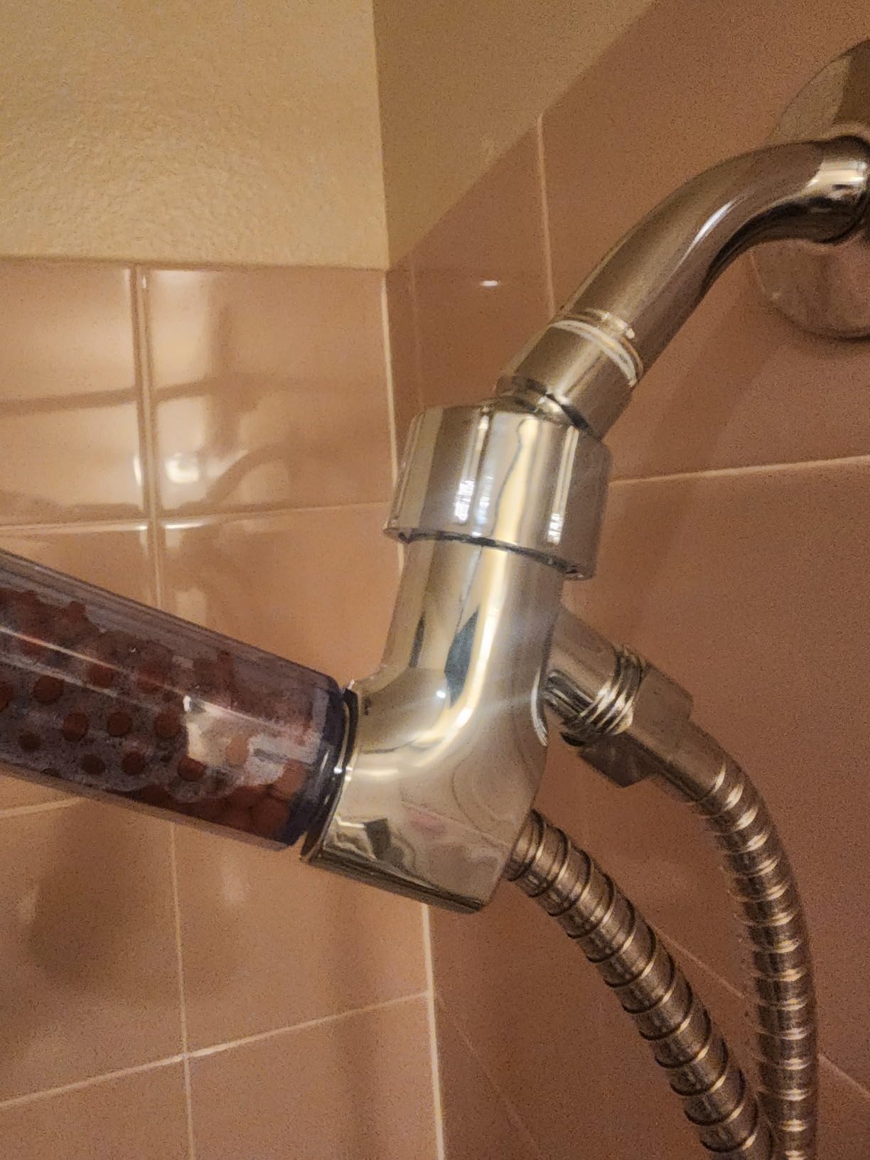 Adjustable Handheld Shower Head Holder- Premium ABS Bracket- Brass Ball 360 Degree Rotatable Arm Mount and Hose Connector, Shower Adapter- Easy Install and Replacement Parts, MAYYAYA (Mate Black) Customer Review Adjustable Handheld Shower Head Holder- Premium ABS Bracket- Brass Ball 360 Degree Rotatable Arm Mount and Hose Connector, Shower Adapter- Easy Install and Replacement Parts, MAYYAYA (Mate Black) - Customer Photo 1