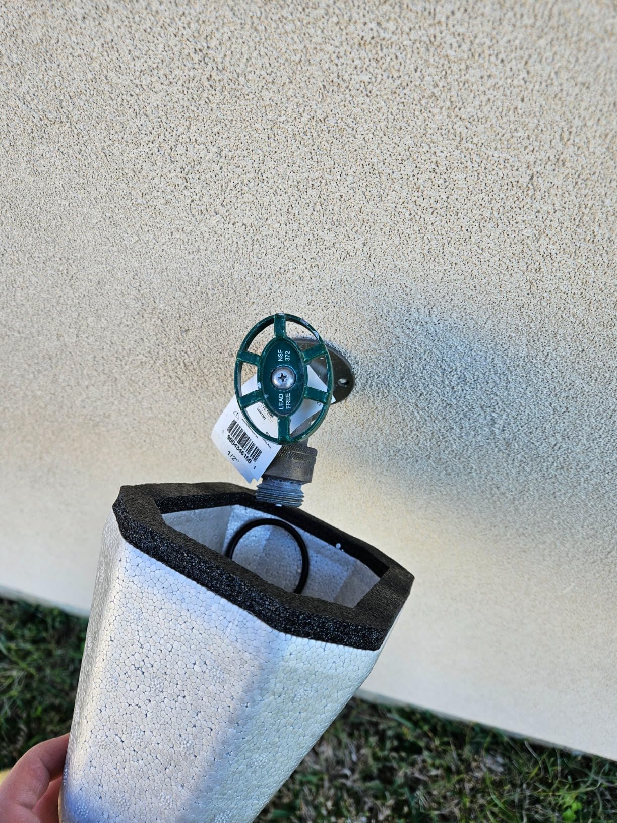 Outdoor Faucet Covers for Winter Freeze Protection, Foam Spigot Covers Winter Insulated for Outside,Hose Bib Cover for Winter (4 Pack) - Customer Photo 1