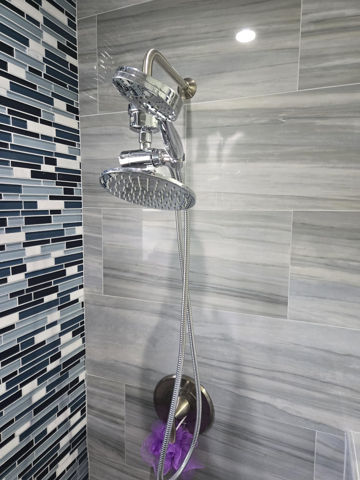 HammerHead Showers Dual Shower Head Combo, 8-Inch Rainfall & 3-Flow Handheld, Oil Rubbed Bronze, 2.5 GPM - Customer Photo 2