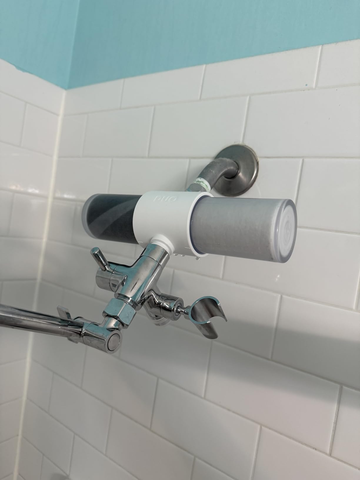 Weddell Duo Shower Filter - NSF Certified Shower Filter, High Pressure Activated Carbon Filter, Removes Chlorine, PFAS & Particulates, Clinically Tested For Healthier Skin & Hair (White) Customer Review Weddell Duo Shower Filter - NSF Certified Shower Filter, High Pressure Activated Carbon Filter, Removes Chlorine, PFAS & Particulates, Clinically Tested For Healthier Skin & Hair (White) - Customer Photo 1